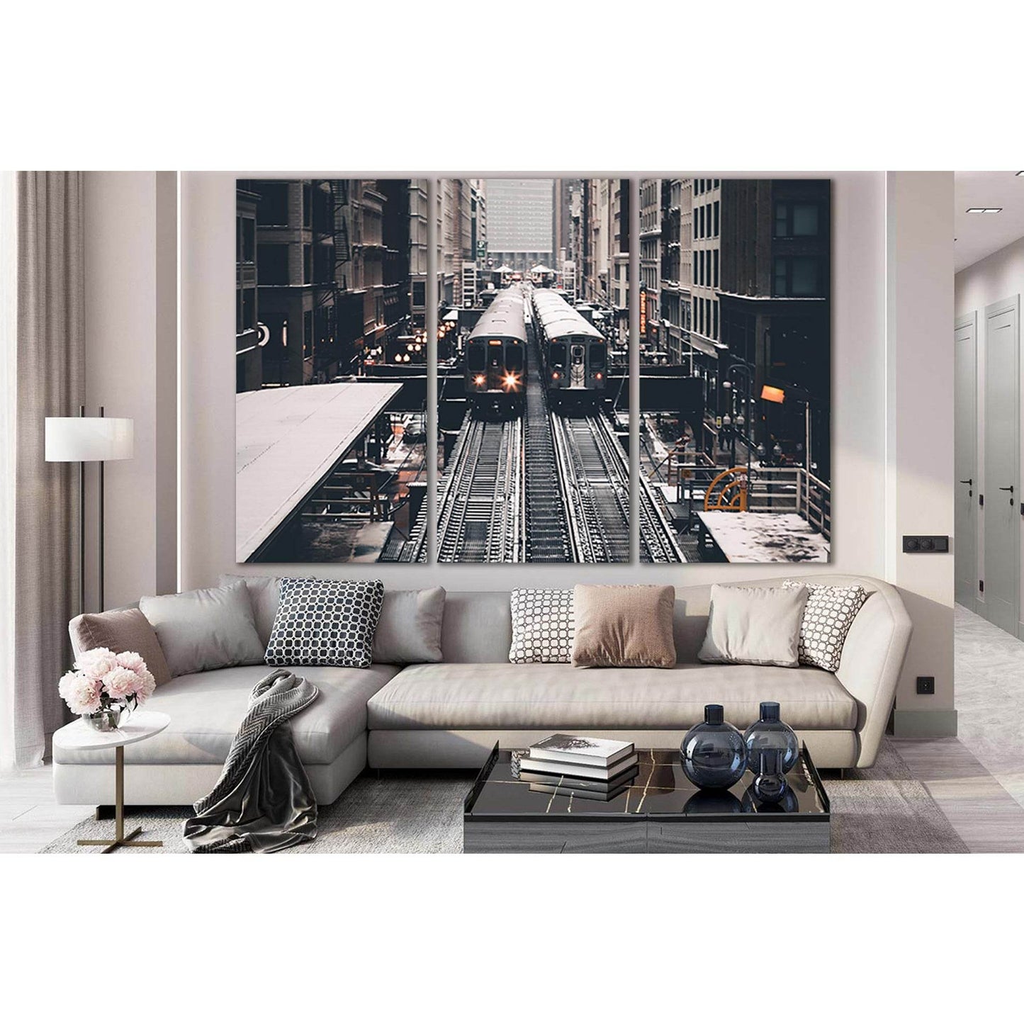 Train At Subway Station №SL1423 Ready to Hang Canvas PrintCanvas art arrives ready to hang, with hanging accessories included and no additional framing required. Every canvas print is hand-crafted, made on-demand at our workshop and expertly stretched aro