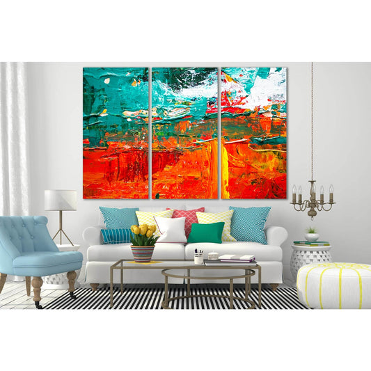 Multicolored Abstract Painting №SL556 Ready to Hang Canvas PrintCanvas art arrives ready to hang, with hanging accessories included and no additional framing required. Every canvas print is hand-crafted, made on-demand at our workshop and expertly stretch
