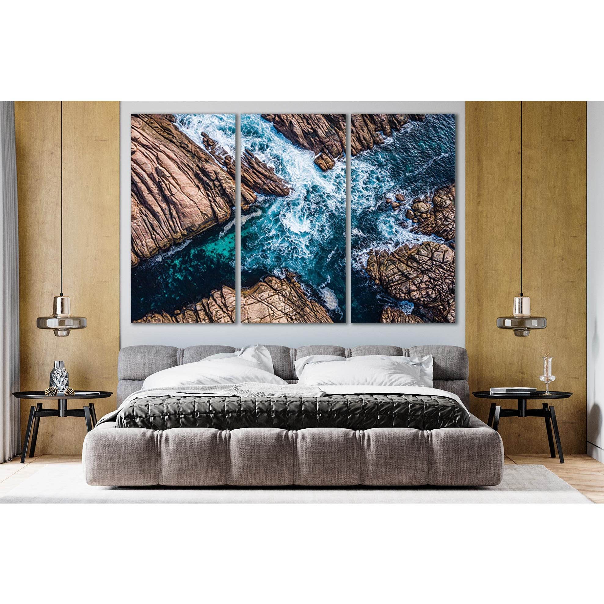 Ocean Surf In The Rocks №SL127 Ready to Hang Canvas PrintCanvas art arrives ready to hang, with hanging accessories included and no additional framing required. Every canvas print is hand-crafted, made on-demand at our workshop and expertly stretched arou