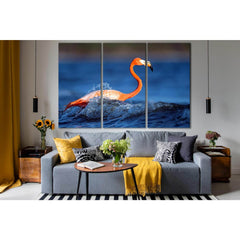 Pink Flamingo In Water №SL1523 Ready to Hang Canvas PrintCanvas art arrives ready to hang, with hanging accessories included and no additional framing required. Every canvas print is hand-crafted, made on-demand at our workshop and expertly stretched arou