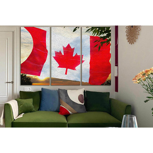 Canadian Flag Oil On Canvas №SL1157 Ready to Hang Canvas PrintCanvas art arrives ready to hang, with hanging accessories included and no additional framing required. Every canvas print is hand-crafted, made on-demand at our workshop and expertly stretched