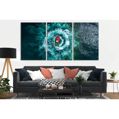 Boat At Sea Top View №SL151 Ready to Hang Canvas PrintCanvas art arrives ready to hang, with hanging accessories included and no additional framing required. Every canvas print is hand-crafted, made on-demand at our workshop and expertly stretched around