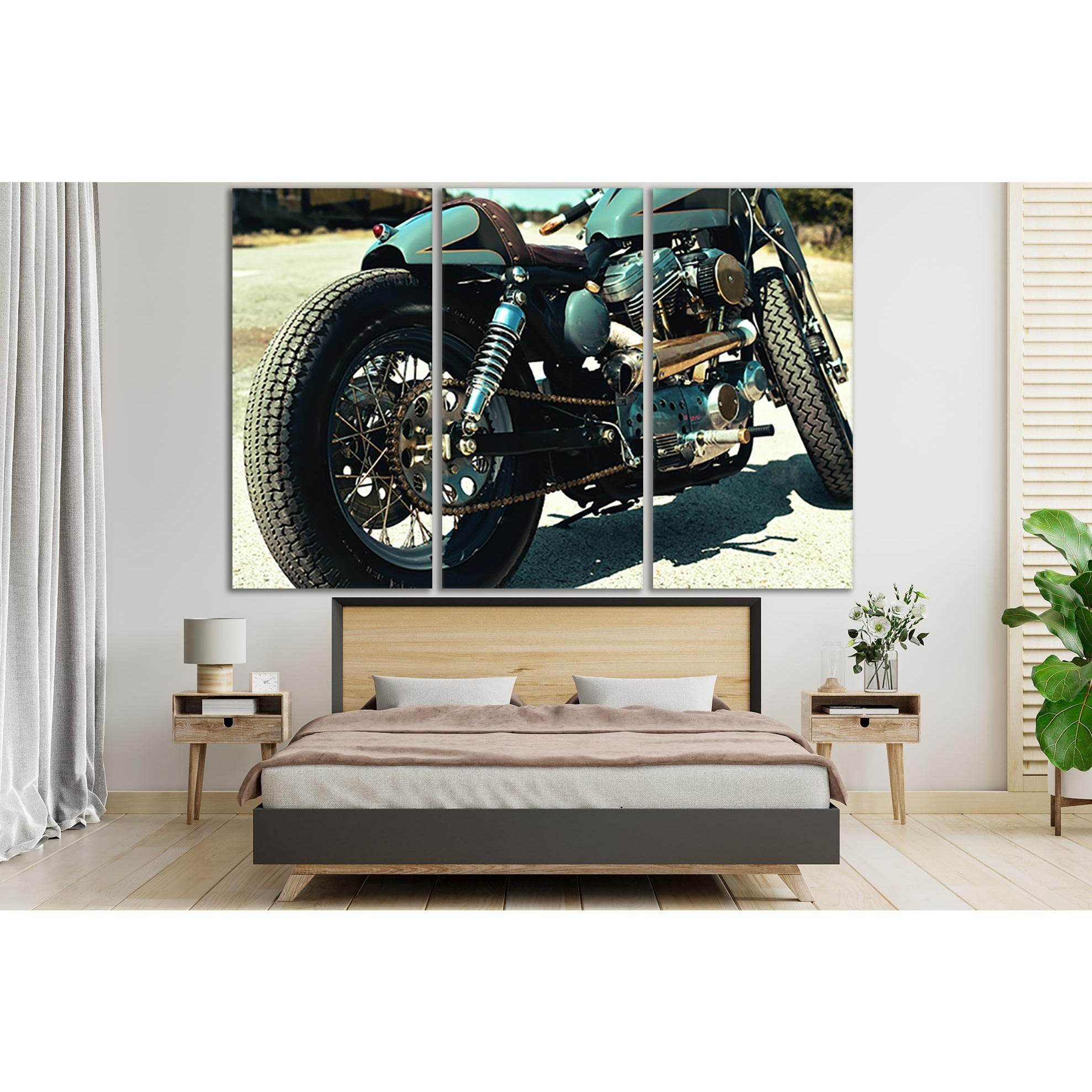 Teal And Black Motorcycle Close Up №SL767 Ready to Hang Canvas PrintCanvas art arrives ready to hang, with hanging accessories included and no additional framing required. Every canvas print is hand-crafted, made on-demand at our workshop and expertly str