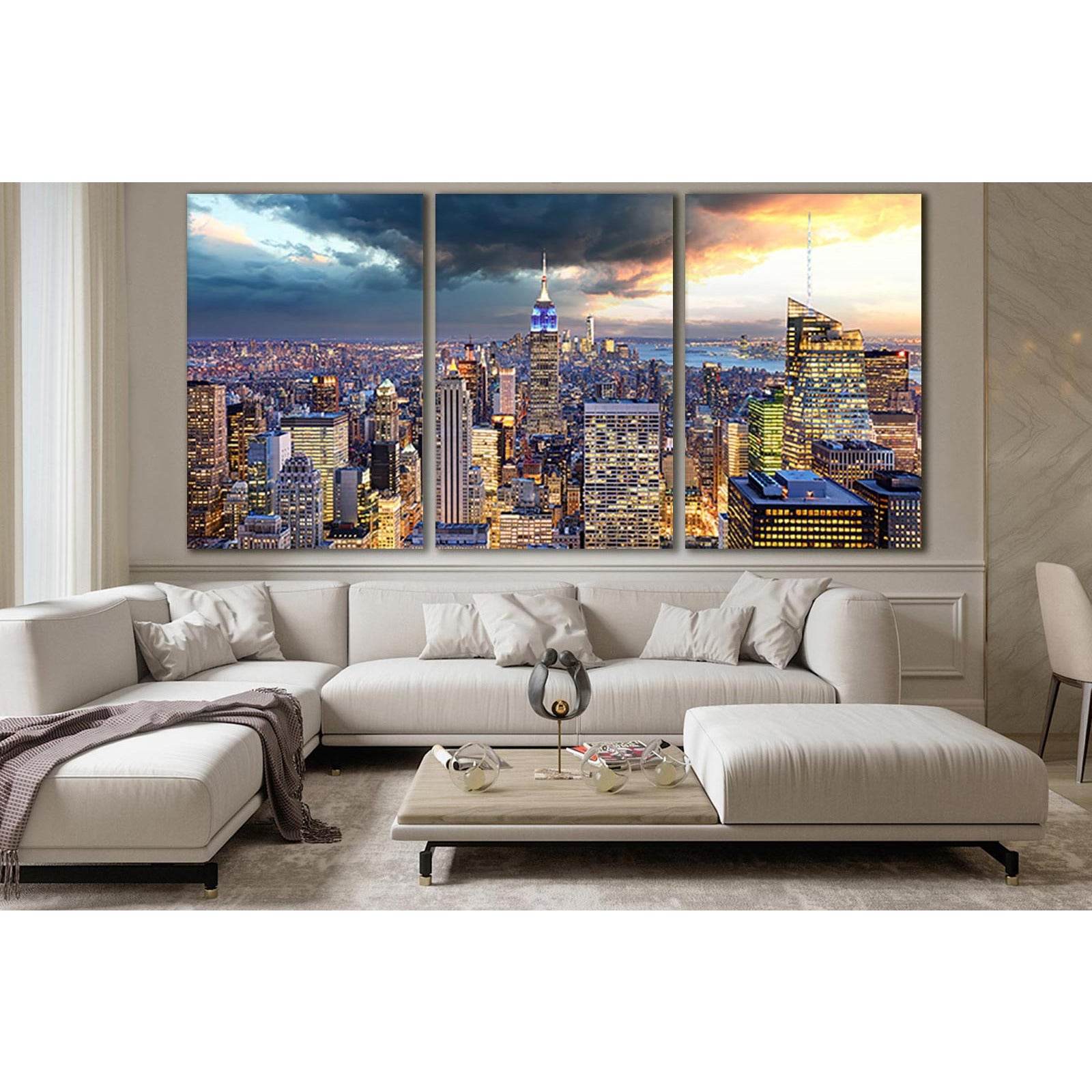 New York City Megapolis Skyline №SL318 Ready to Hang Canvas PrintCanvas art arrives ready to hang, with hanging accessories included and no additional framing required. Every canvas print is hand-crafted, made on-demand at our workshop and expertly stretc