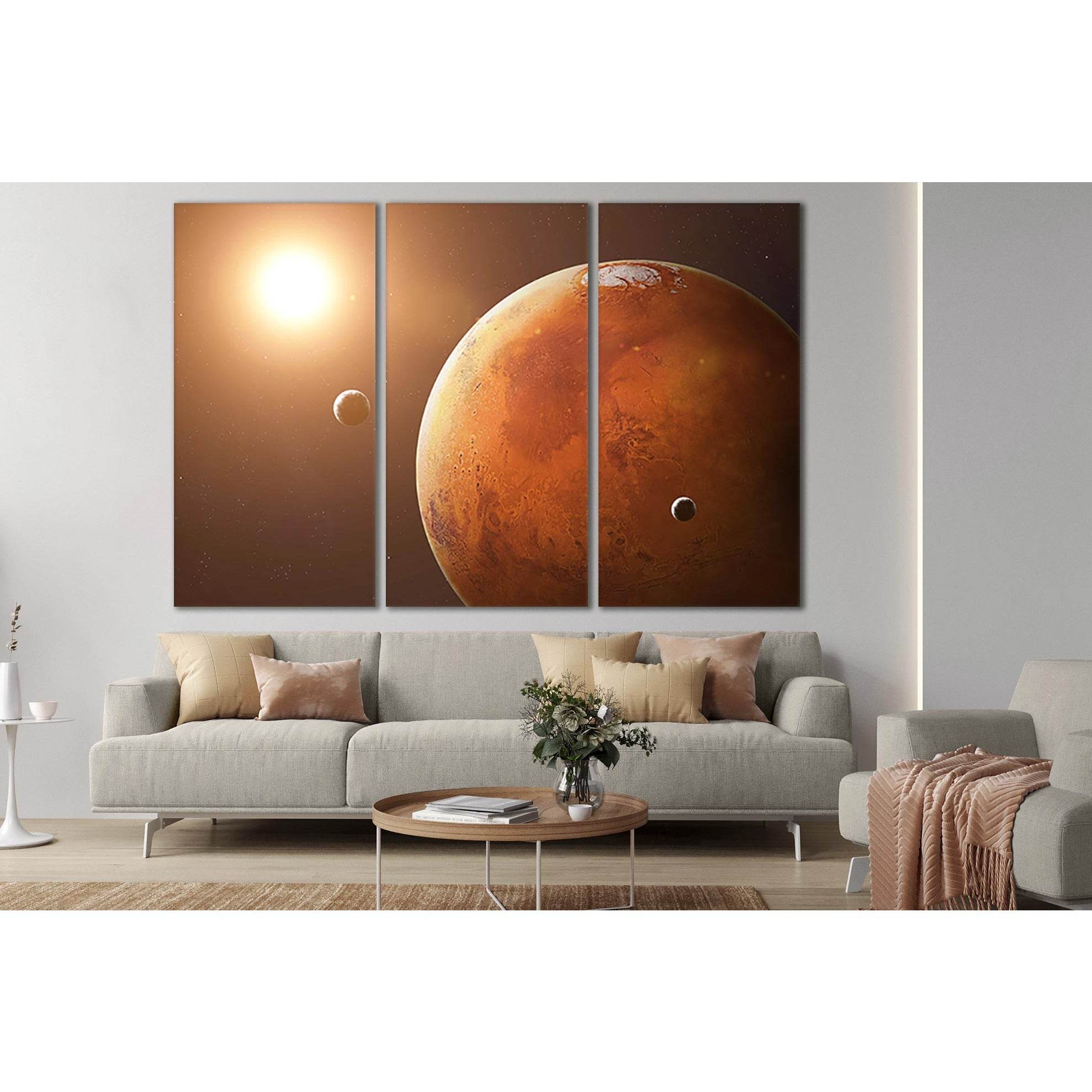 Mars And Its Moons №SL402 Ready to Hang Canvas PrintCanvas art arrives ready to hang, with hanging accessories included and no additional framing required. Every canvas print is hand-crafted, made on-demand at our workshop and expertly stretched around 10