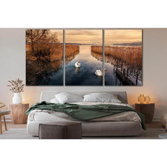 Two Swans In Autumn №SL638 Ready to Hang Canvas PrintCanvas art arrives ready to hang, with hanging accessories included and no additional framing required. Every canvas print is hand-crafted, made on-demand at our workshop and expertly stretched around 1