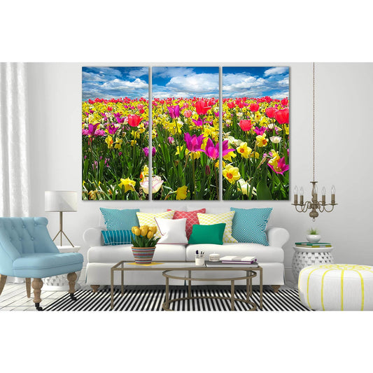 Tulip And Daffodil Field №SL687 Ready to Hang Canvas PrintCanvas art arrives ready to hang, with hanging accessories included and no additional framing required. Every canvas print is hand-crafted, made on-demand at our workshop and expertly stretched aro