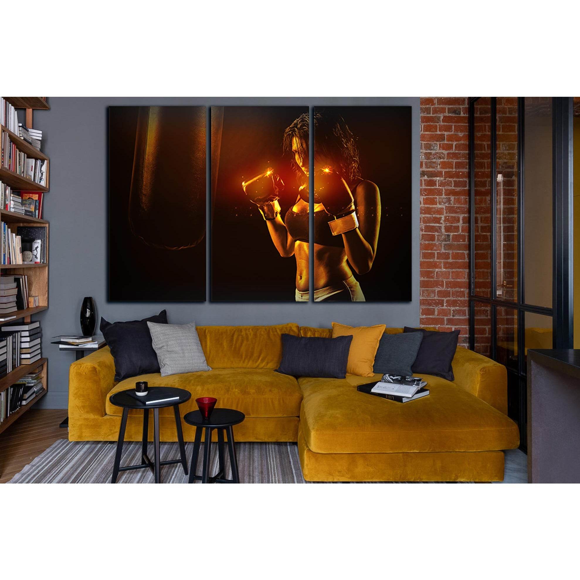 Beautiful Boxer Girl №SL903 Ready to Hang Canvas PrintCanvas art arrives ready to hang, with hanging accessories included and no additional framing required. Every canvas print is hand-crafted, made on-demand at our workshop and expertly stretched around