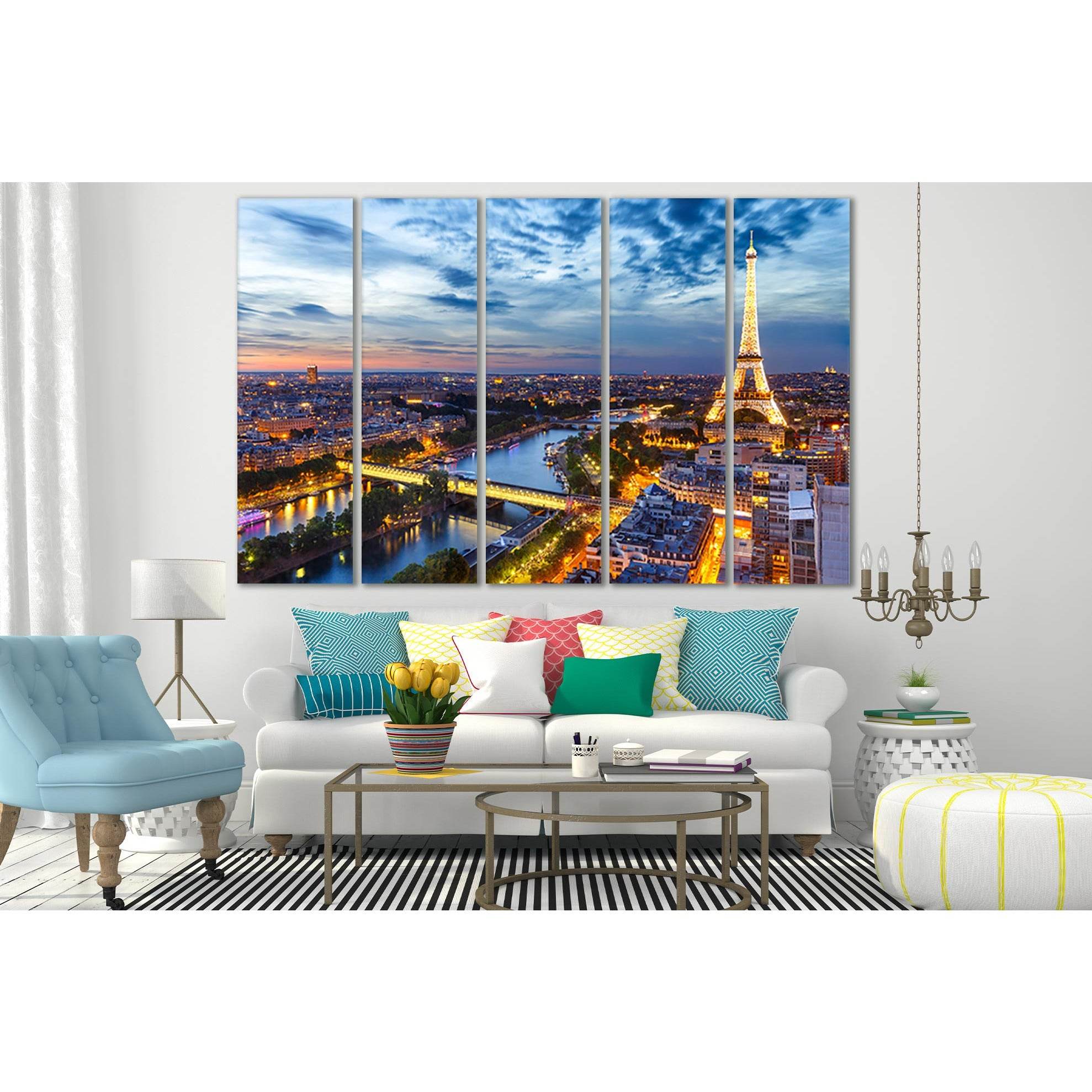 Eiffel Tower Paris Cityscape №SL348 Ready to Hang Canvas PrintCanvas art arrives ready to hang, with hanging accessories included and no additional framing required. Every canvas print is hand-crafted, made on-demand at our workshop and expertly stretched