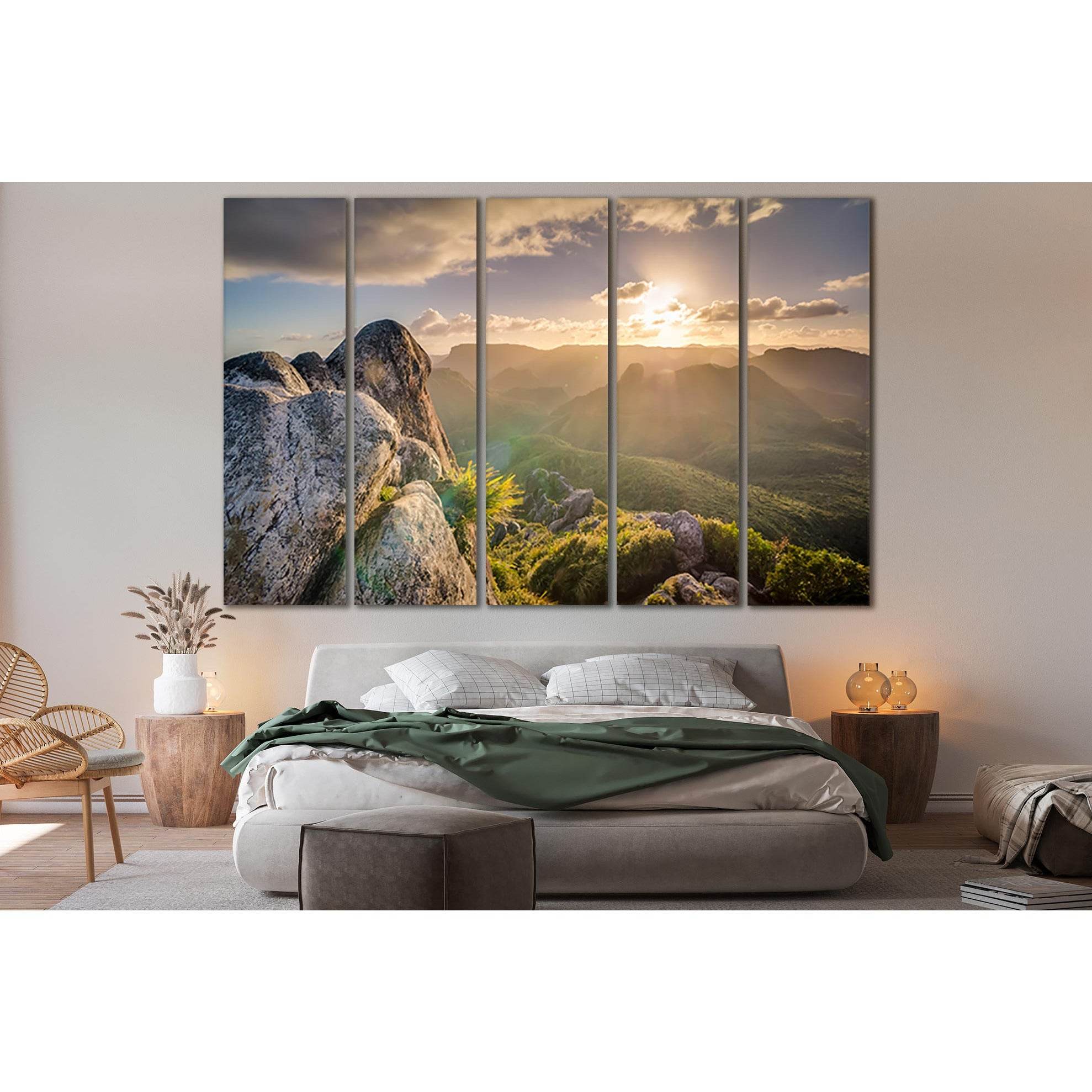 Green Mountain Landscape Dawn №SL263 Ready to Hang Canvas PrintCanvas art arrives ready to hang, with hanging accessories included and no additional framing required. Every canvas print is hand-crafted, made on-demand at our workshop and expertly stretche