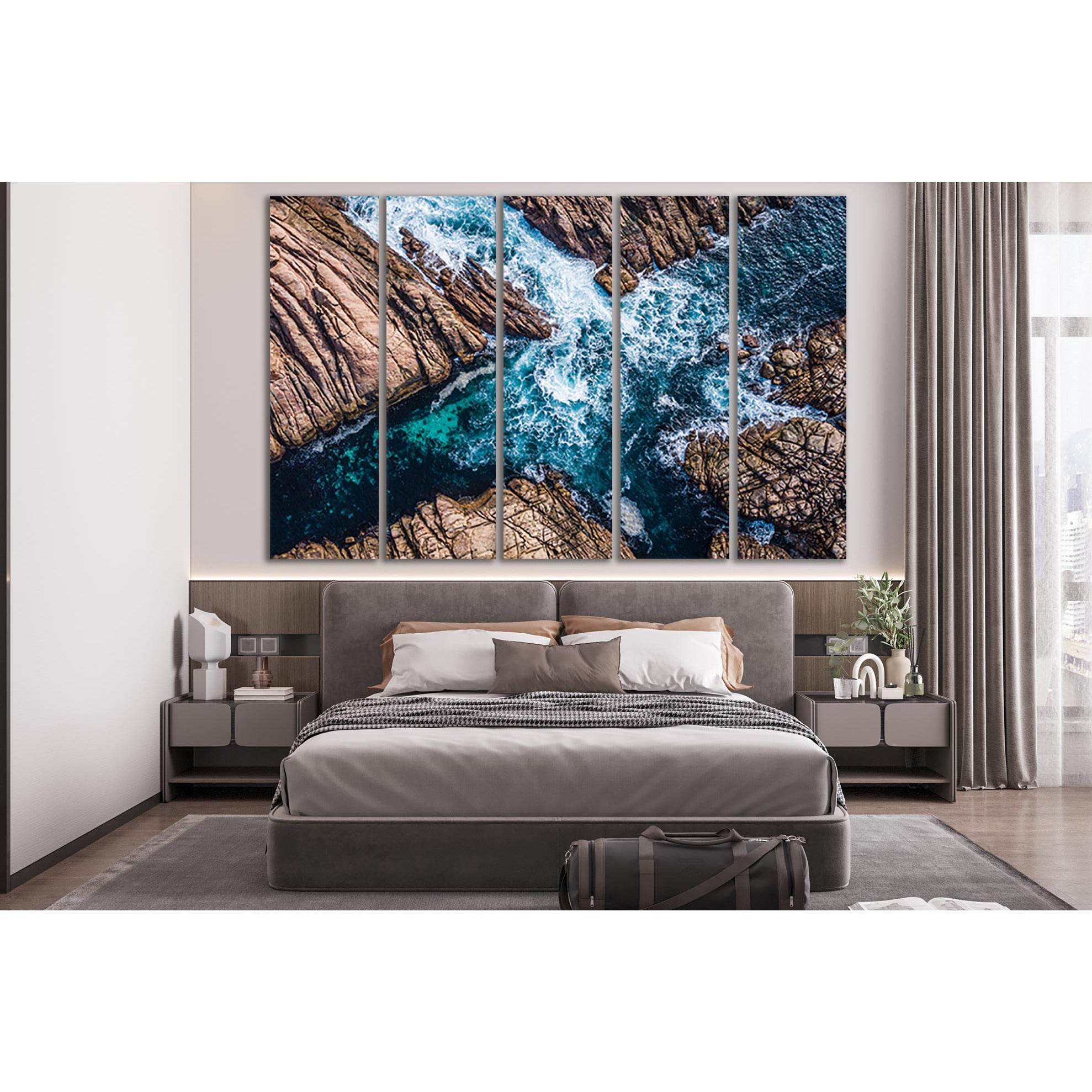 Ocean Surf In The Rocks №SL127 Ready to Hang Canvas PrintCanvas art arrives ready to hang, with hanging accessories included and no additional framing required. Every canvas print is hand-crafted, made on-demand at our workshop and expertly stretched arou