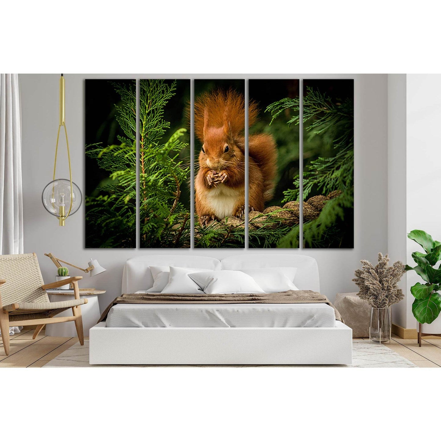 Red Squirrel In Pine Needles №SL1014 Ready to Hang Canvas PrintCanvas art arrives ready to hang, with hanging accessories included and no additional framing required. Every canvas print is hand-crafted, made on-demand at our workshop and expertly stretche