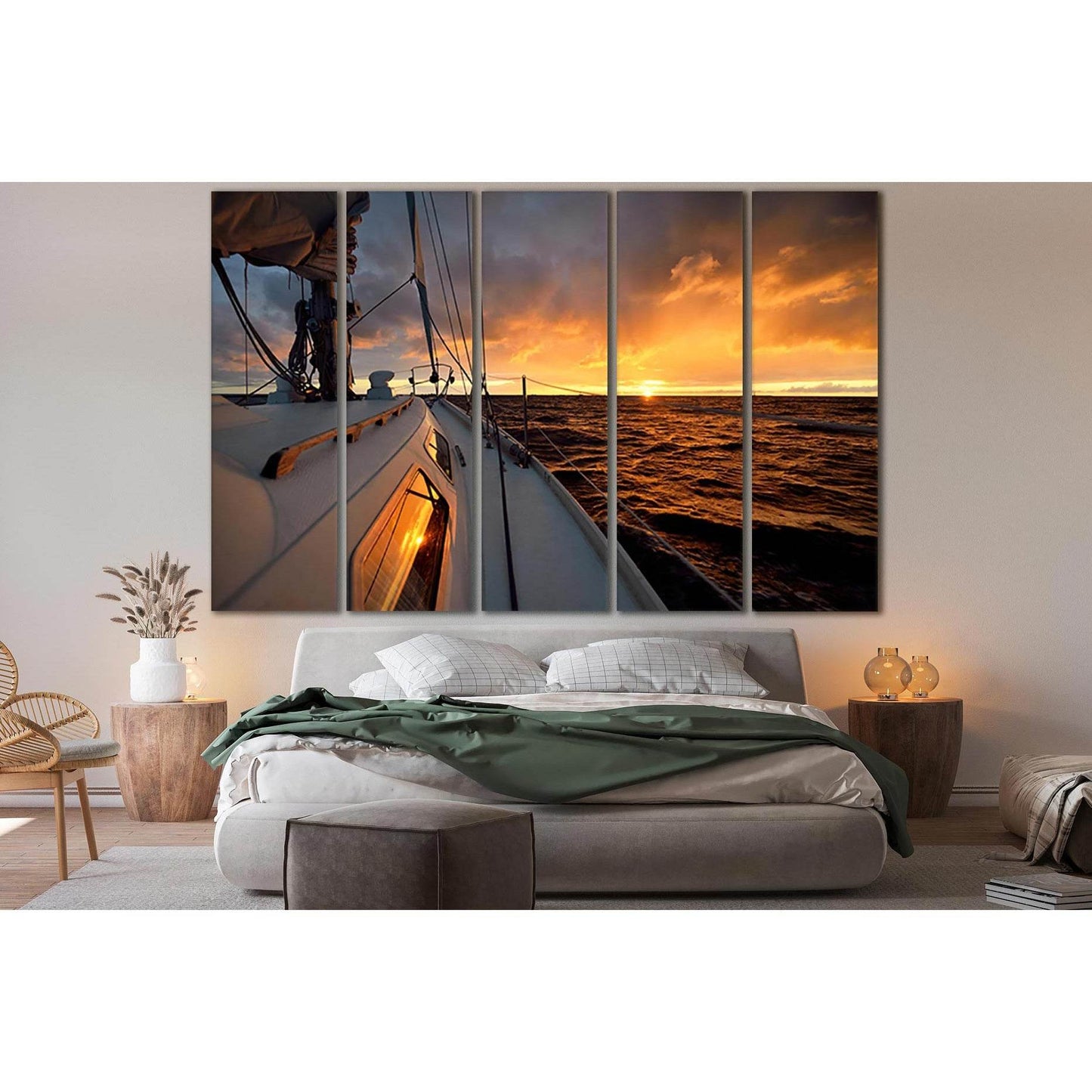 Yacht At Sunset №SL793 Ready to Hang Canvas PrintCanvas art arrives ready to hang, with hanging accessories included and no additional framing required. Every canvas print is hand-crafted, made on-demand at our workshop and expertly stretched around 100%