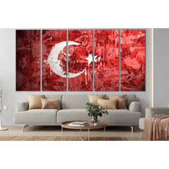 Flag Of Turkey №SL1151 Ready to Hang Canvas PrintCanvas art arrives ready to hang, with hanging accessories included and no additional framing required. Every canvas print is hand-crafted, made on-demand at our workshop and expertly stretched around 100%