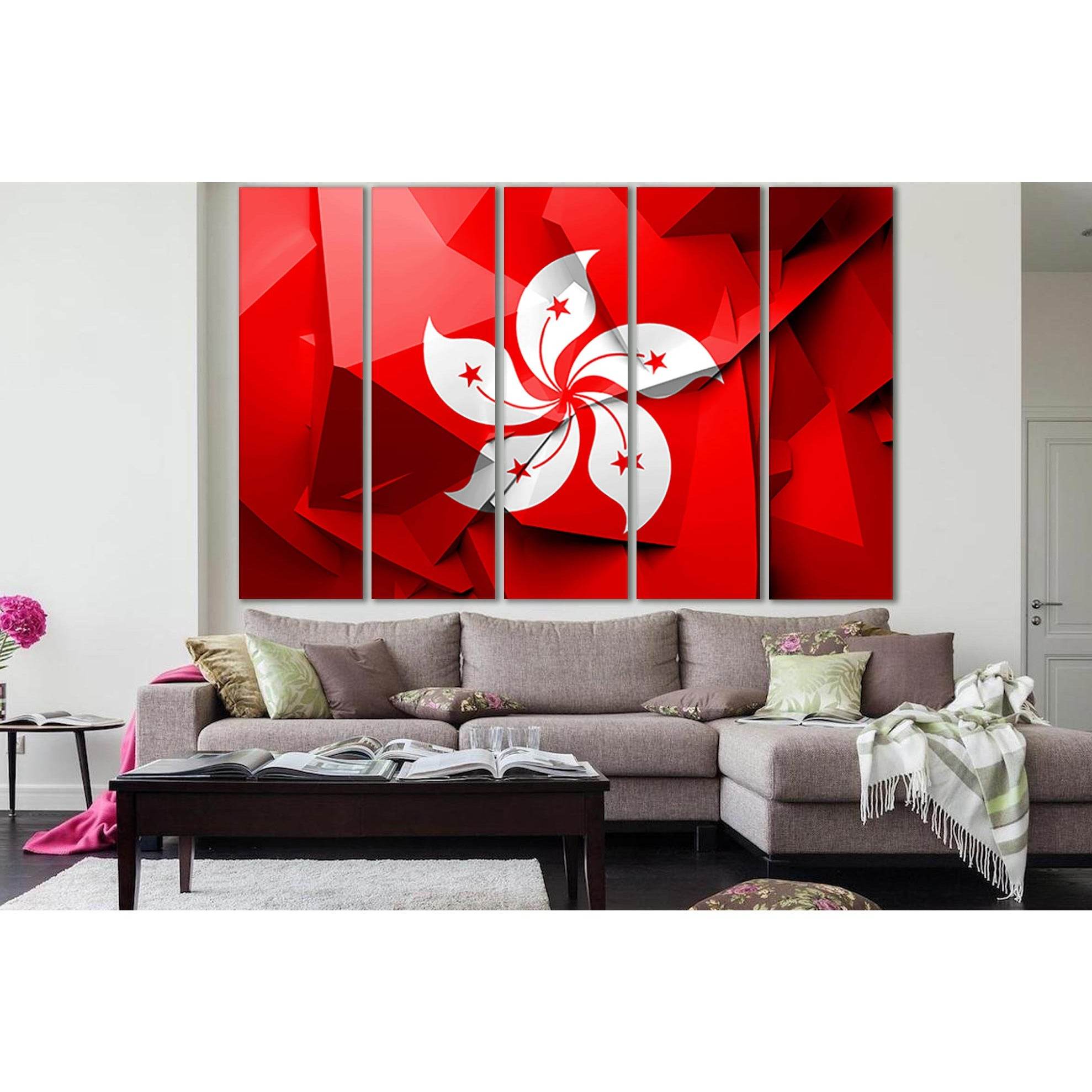 Flag Of Hong Kong №SL1160 Ready to Hang Canvas PrintCanvas art arrives ready to hang, with hanging accessories included and no additional framing required. Every canvas print is hand-crafted, made on-demand at our workshop and expertly stretched around 10