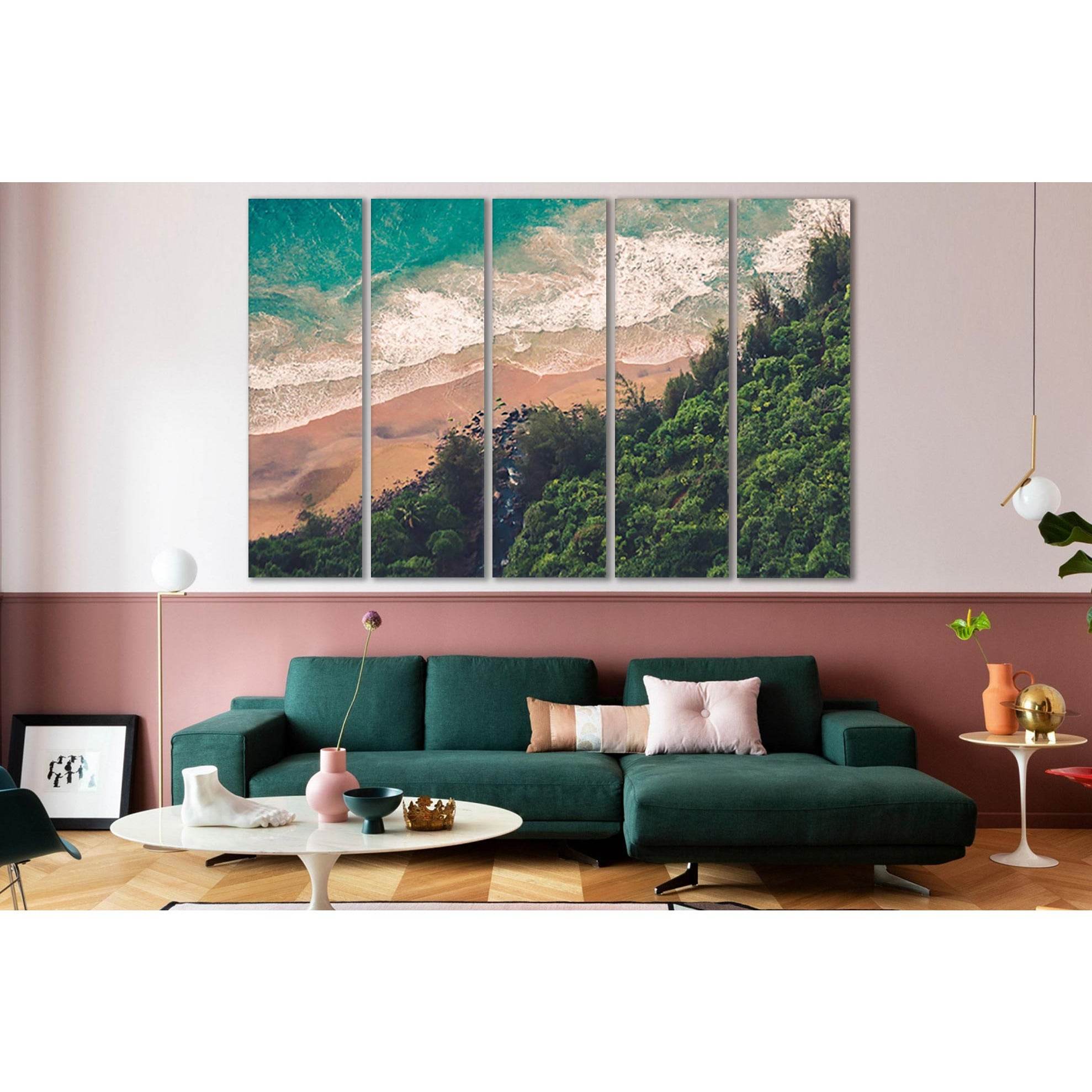 Green Trees Beach №SL113 Ready to Hang Canvas PrintCanvas art arrives ready to hang, with hanging accessories included and no additional framing required. Every canvas print is hand-crafted, made on-demand at our workshop and expertly stretched around 100