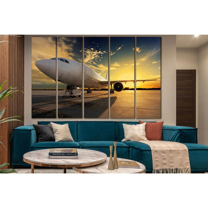 Airplane At Sunset №SL1427 Ready to Hang Canvas PrintCanvas art arrives ready to hang, with hanging accessories included and no additional framing required. Every canvas print is hand-crafted, made on-demand at our workshop and expertly stretched around 1