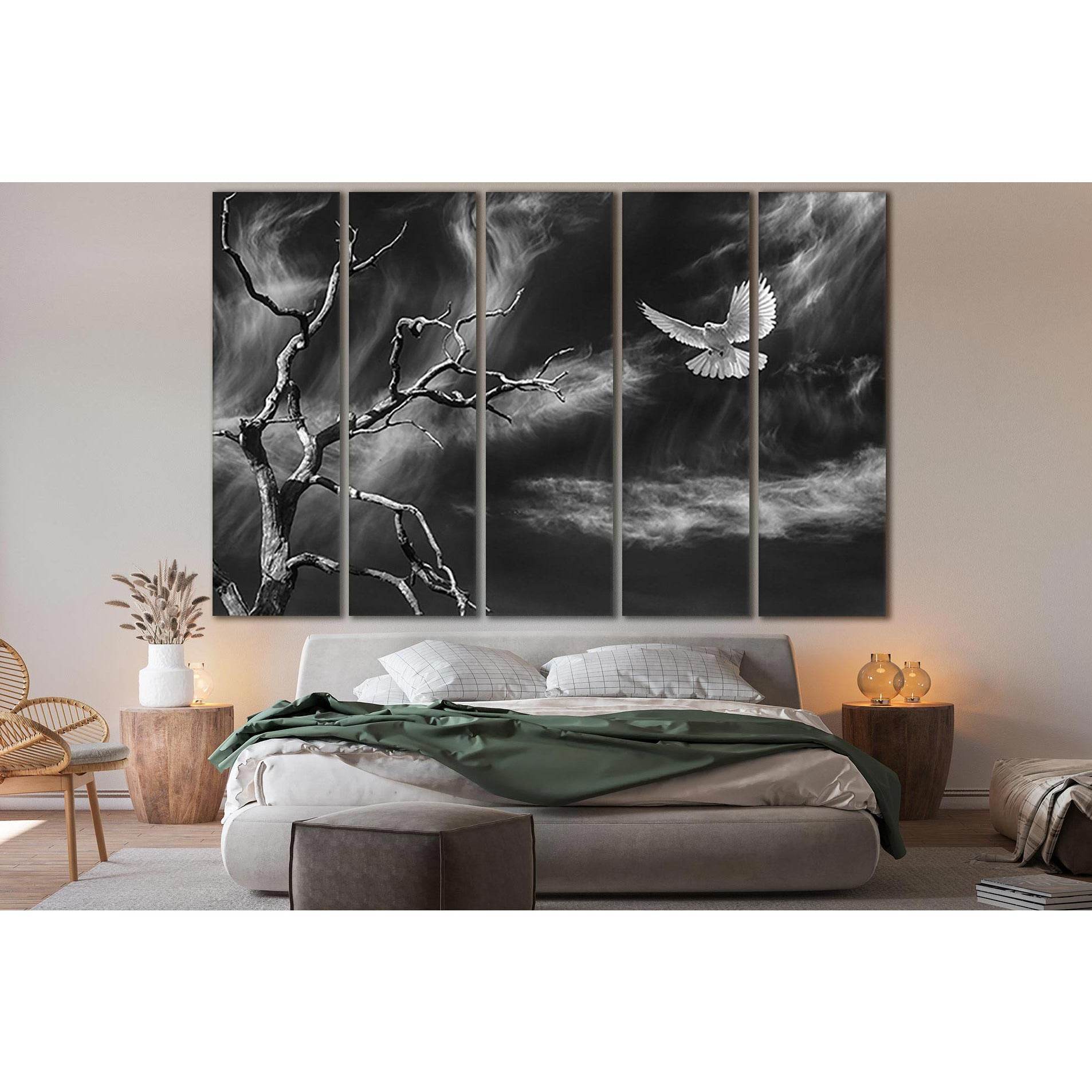 Dove And Tree Black And White №SL839 Ready to Hang Canvas PrintCanvas art arrives ready to hang, with hanging accessories included and no additional framing required. Every canvas print is hand-crafted, made on-demand at our workshop and expertly stretche