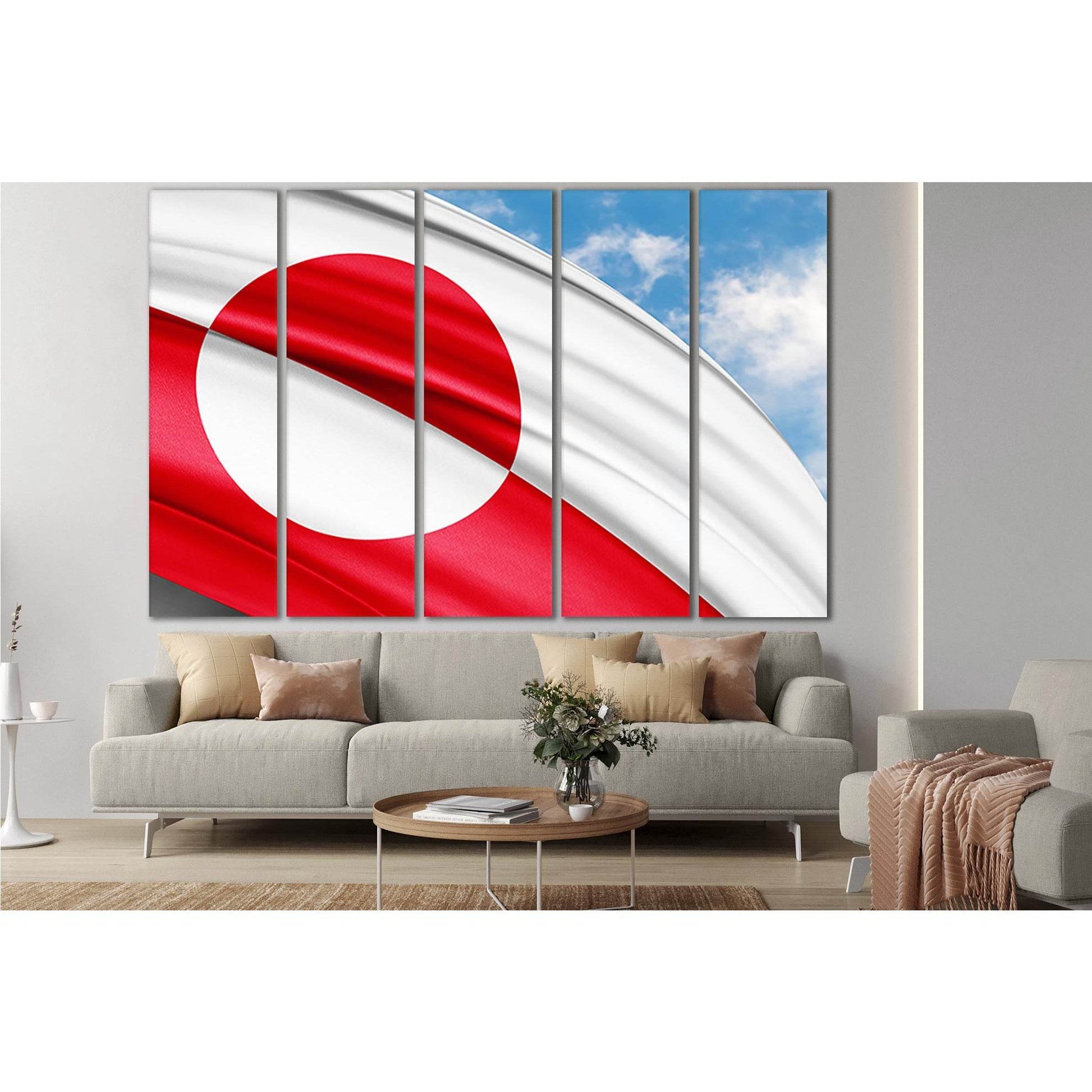 Greenland Flag Of Silk №SL1202 Ready to Hang Canvas PrintCanvas art arrives ready to hang, with hanging accessories included and no additional framing required. Every canvas print is hand-crafted, made on-demand at our workshop and expertly stretched arou