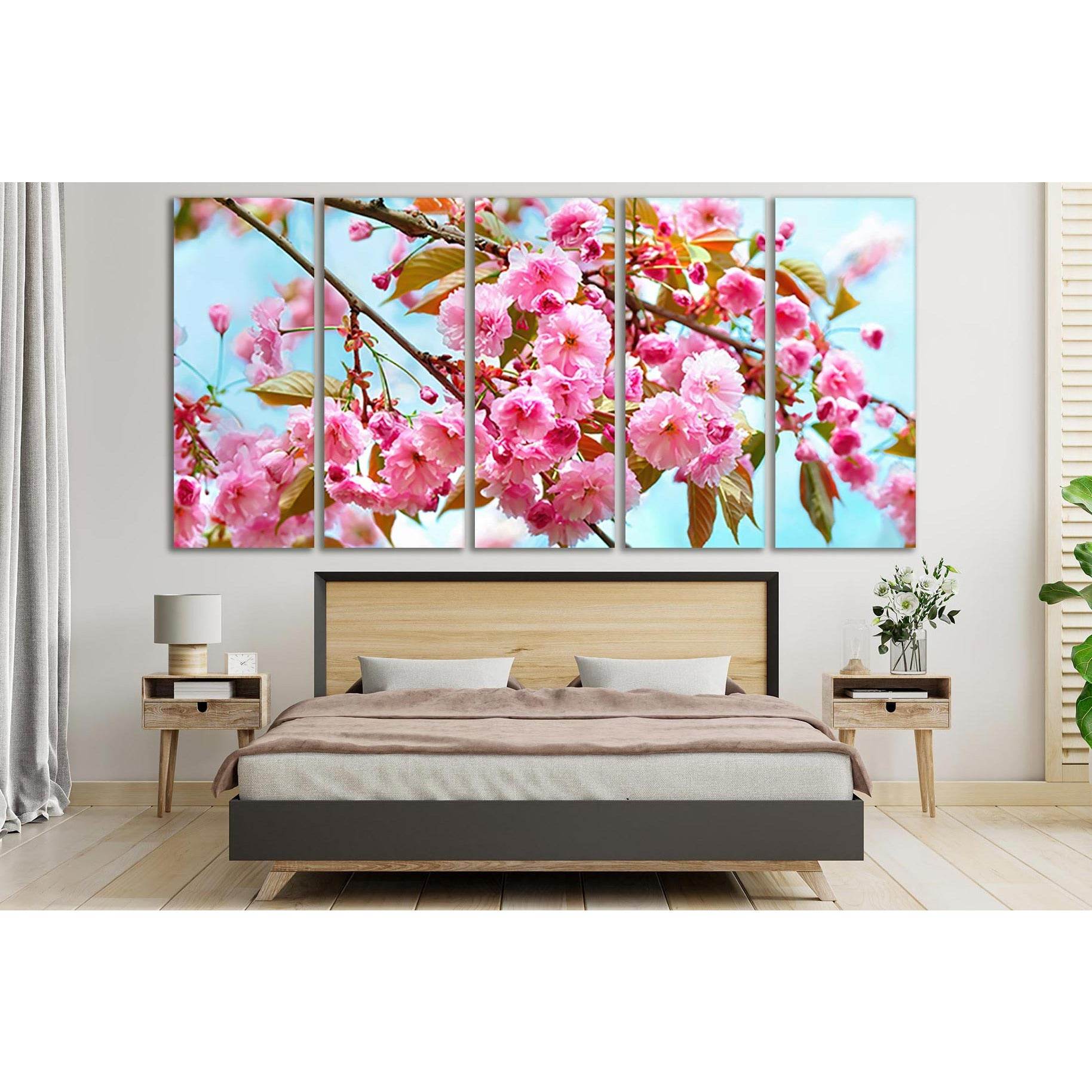 Pink Cherry Flowers Close Up №SL667 Ready to Hang Canvas PrintCanvas art arrives ready to hang, with hanging accessories included and no additional framing required. Every canvas print is hand-crafted, made on-demand at our workshop and expertly stretched