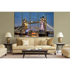 Tower Bridge London №SL1102 Ready to Hang Canvas PrintCanvas art arrives ready to hang, with hanging accessories included and no additional framing required. Every canvas print is hand-crafted, made on-demand at our workshop and expertly stretched around