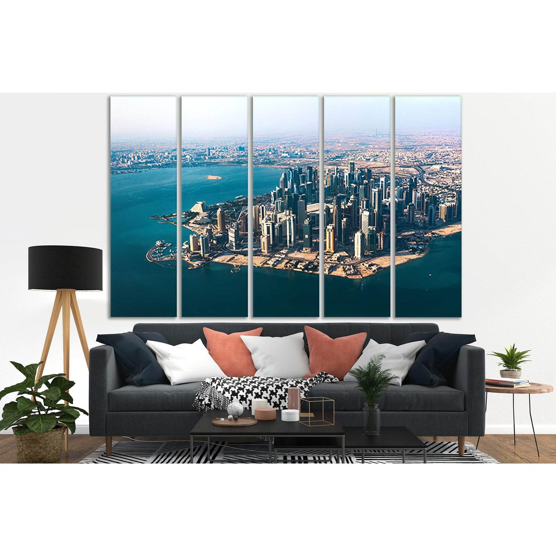 Doha Festival City Doha Qatar Cityscape №SL336 Ready to Hang Canvas PrintCanvas art arrives ready to hang, with hanging accessories included and no additional framing required. Every canvas print is hand-crafted, made on-demand at our workshop and expertl