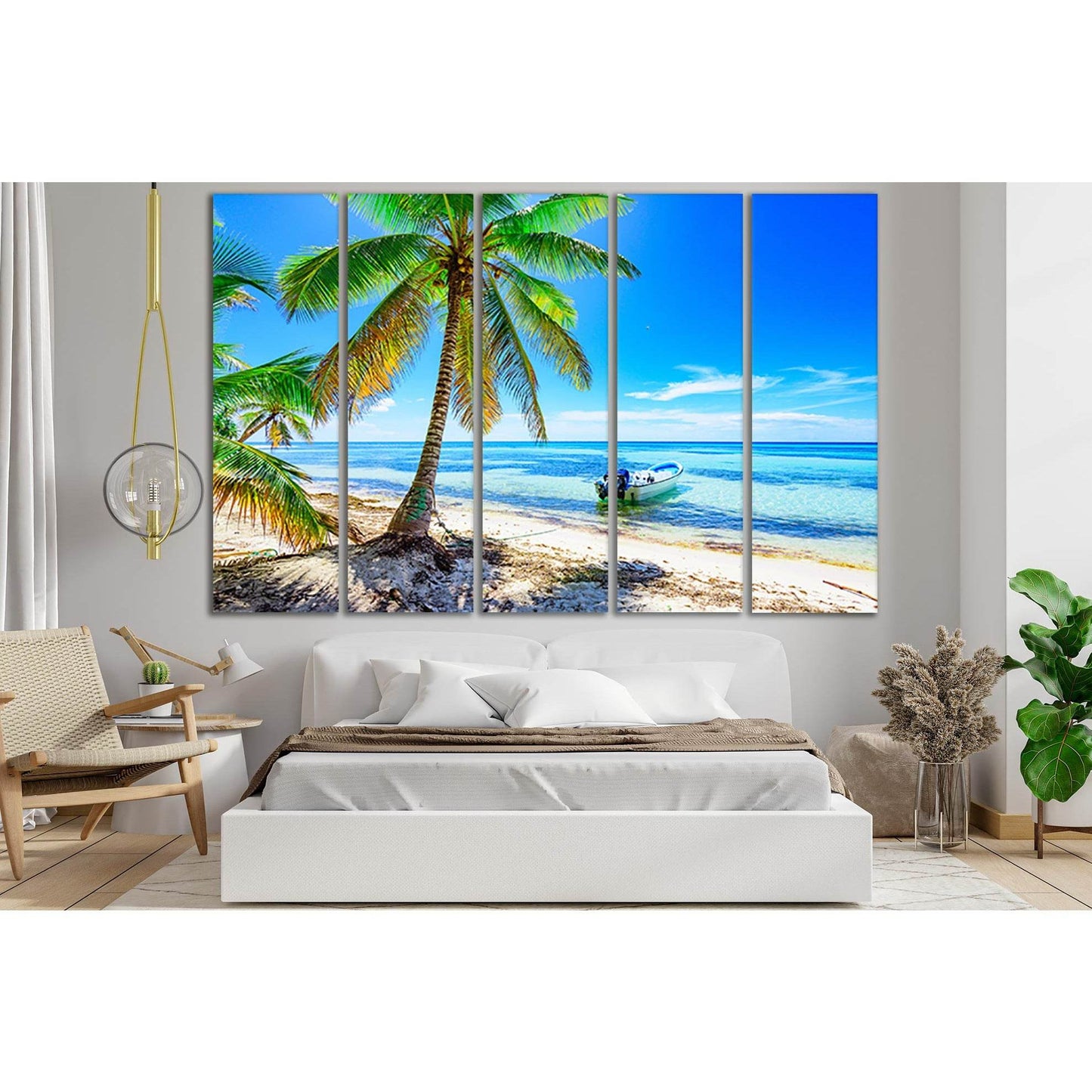 Palm And Boat To The Coast №SL1065 Ready to Hang Canvas PrintCanvas art arrives ready to hang, with hanging accessories included and no additional framing required. Every canvas print is hand-crafted, made on-demand at our workshop and expertly stretched