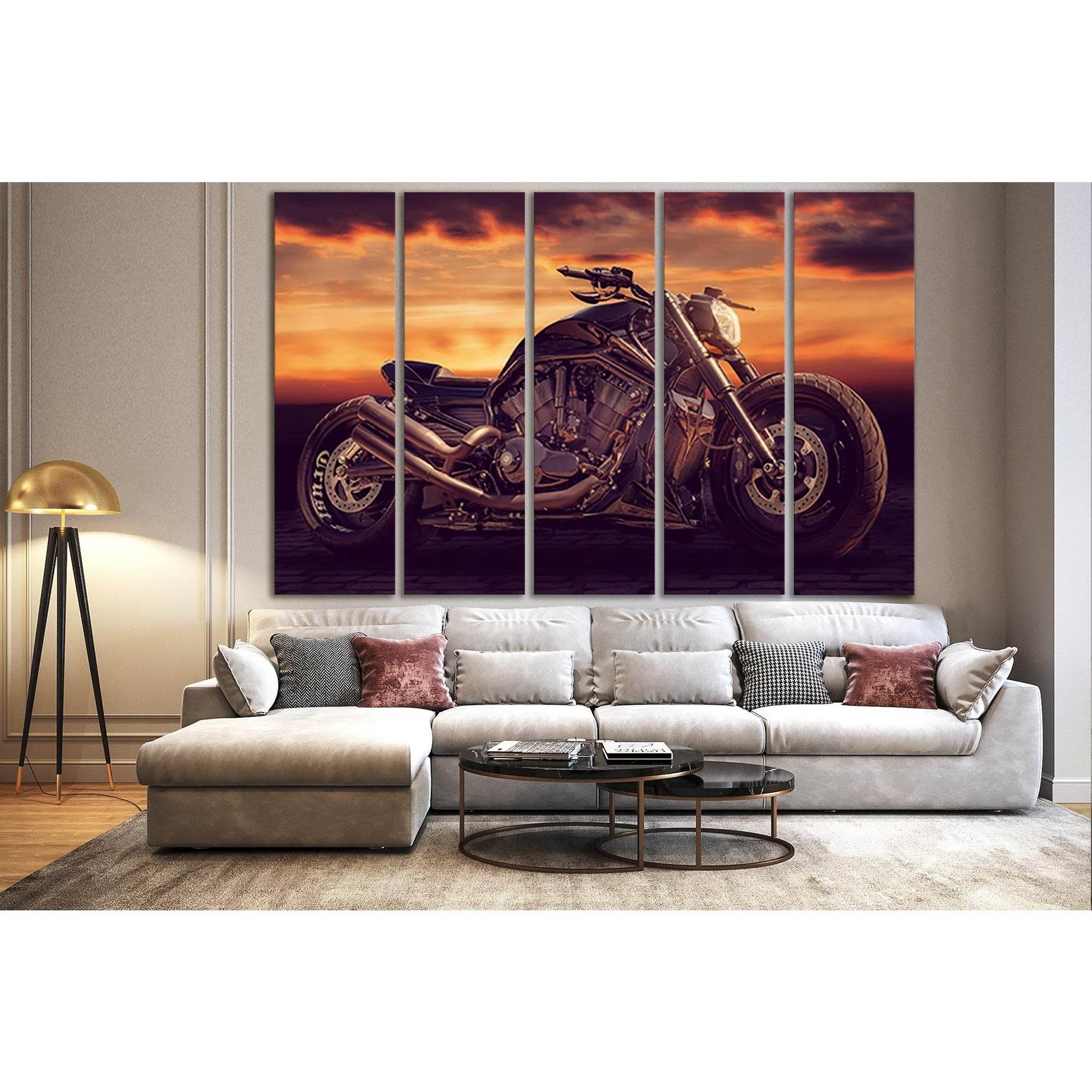 Black Motorcycle During Sunset №SL1437 Ready to Hang Canvas PrintCanvas art arrives ready to hang, with hanging accessories included and no additional framing required. Every canvas print is hand-crafted, made on-demand at our workshop and expertly stretc