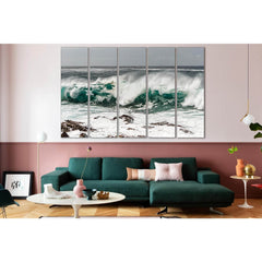 Seawaves Crashing On Shore №SL75 Ready to Hang Canvas PrintCanvas art arrives ready to hang, with hanging accessories included and no additional framing required. Every canvas print is hand-crafted, made on-demand at our workshop and expertly stretched ar