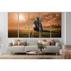 Big Monkey And Girl With Dog №SL1040 Ready to Hang Canvas PrintCanvas art arrives ready to hang, with hanging accessories included and no additional framing required. Every canvas print is hand-crafted, made on-demand at our workshop and expertly stretche