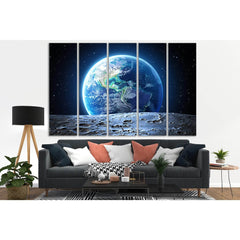 Earth View From Moon Surface №SL390 Ready to Hang Canvas PrintCanvas art arrives ready to hang, with hanging accessories included and no additional framing required. Every canvas print is hand-crafted, made on-demand at our workshop and expertly stretched