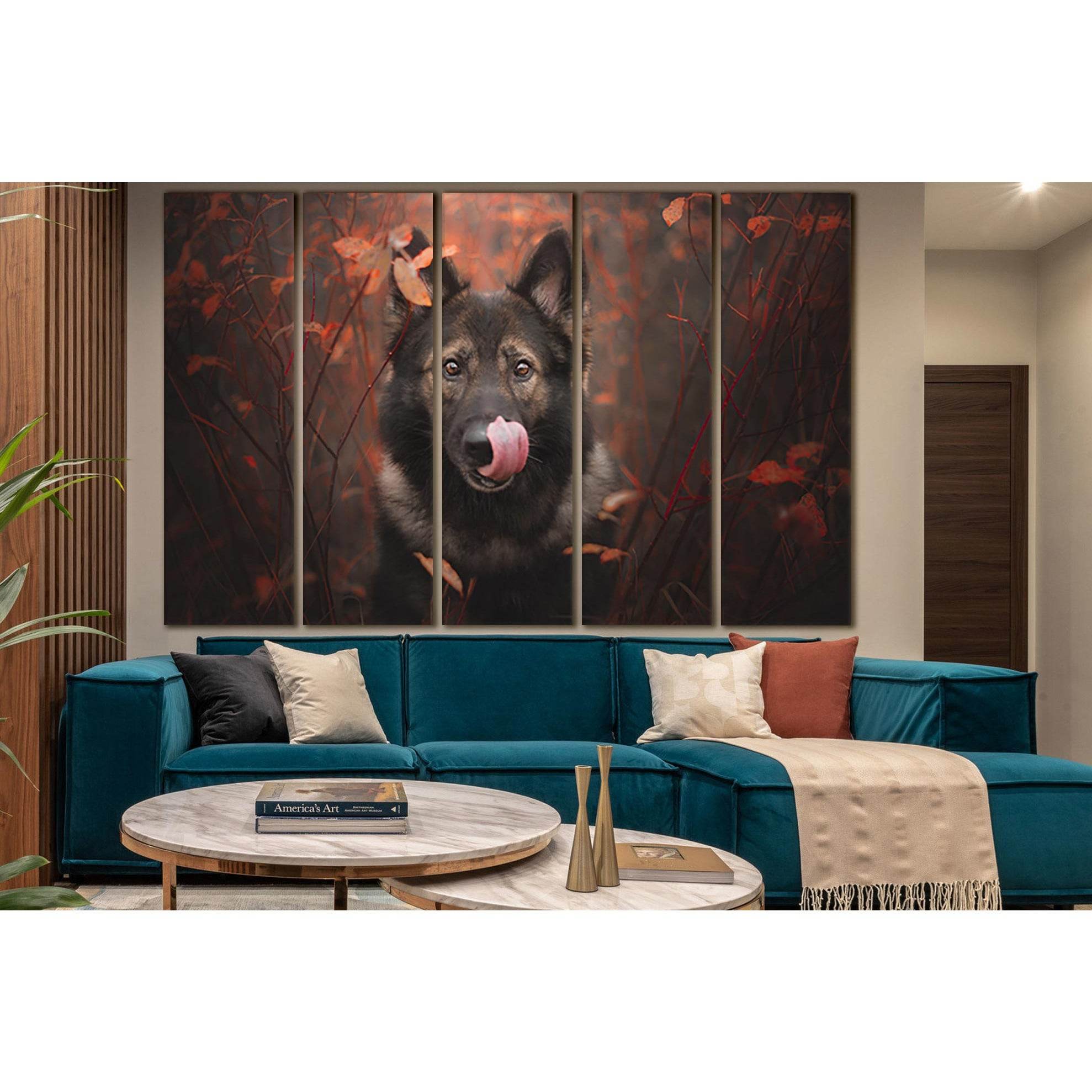 German Shepherd Licking Muzzle №SL1046 Ready to Hang Canvas PrintCanvas art arrives ready to hang, with hanging accessories included and no additional framing required. Every canvas print is hand-crafted, made on-demand at our workshop and expertly stretc