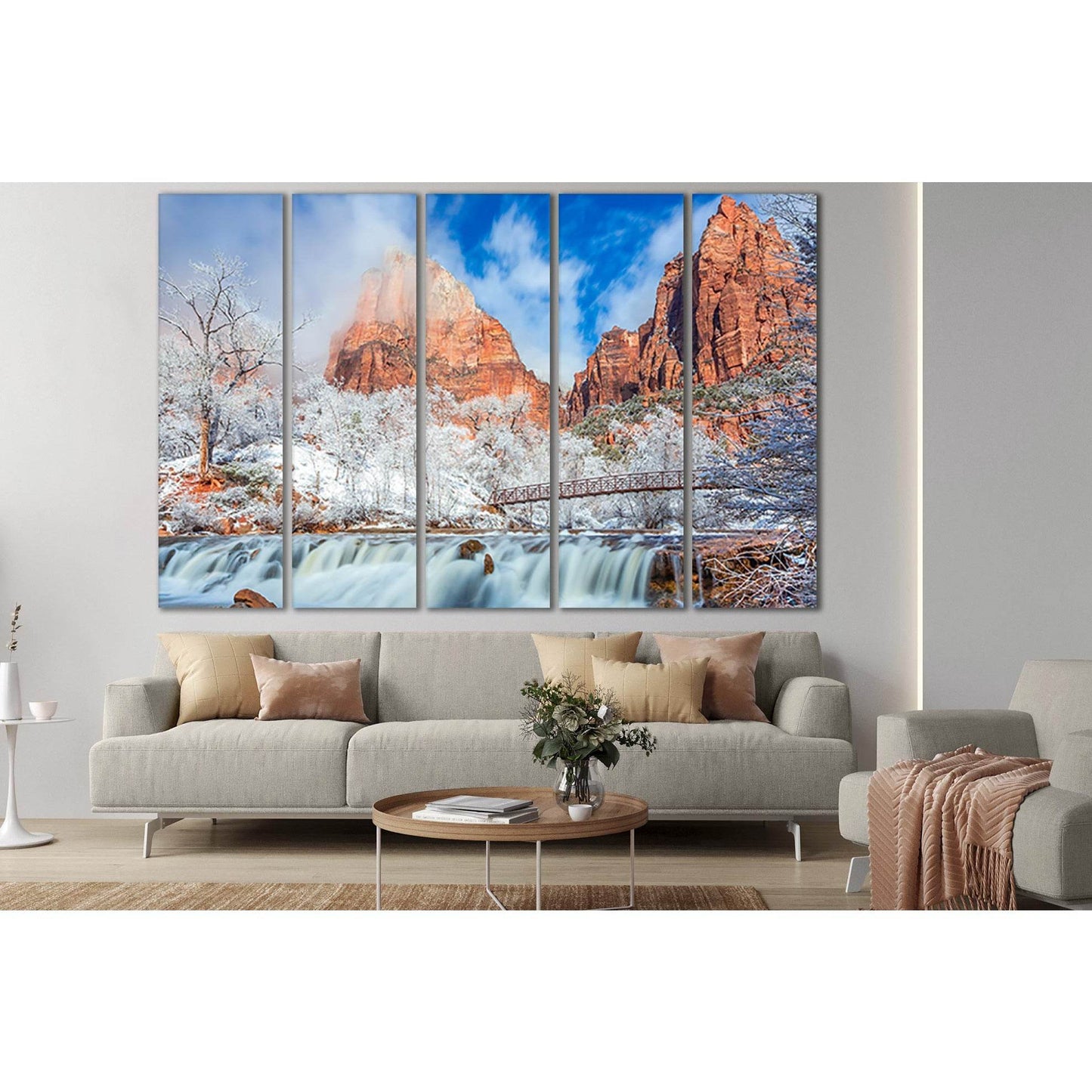 USA Zion Park Mountains Waterfall №SL464 Ready to Hang Canvas PrintCanvas art arrives ready to hang, with hanging accessories included and no additional framing required. Every canvas print is hand-crafted, made on-demand at our workshop and expertly stre