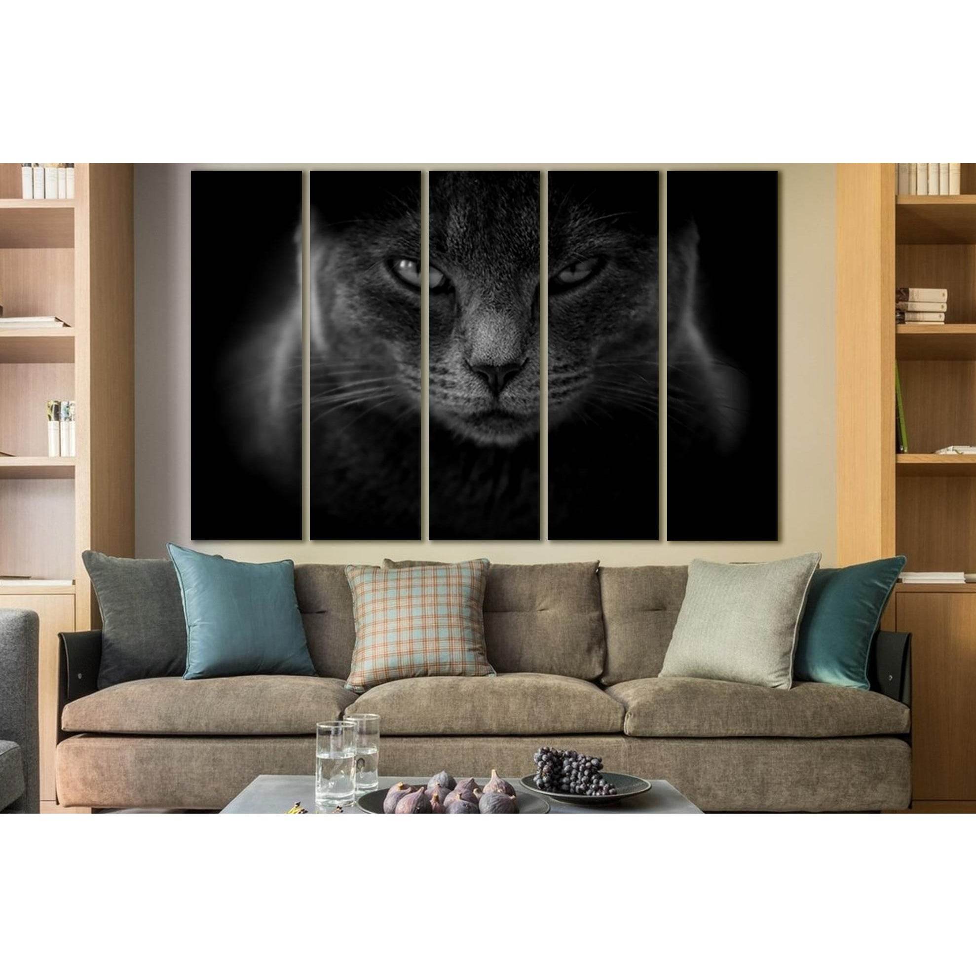 Black And White Cat Portrait №SL843 Ready to Hang Canvas PrintCanvas art arrives ready to hang, with hanging accessories included and no additional framing required. Every canvas print is hand-crafted, made on-demand at our workshop and expertly stretched