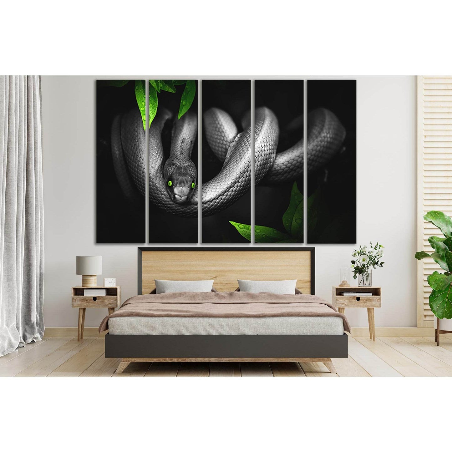 Snake With Green Eyes №SL1504 Ready to Hang Canvas PrintCanvas art arrives ready to hang, with hanging accessories included and no additional framing required. Every canvas print is hand-crafted, made on-demand at our workshop and expertly stretched aroun