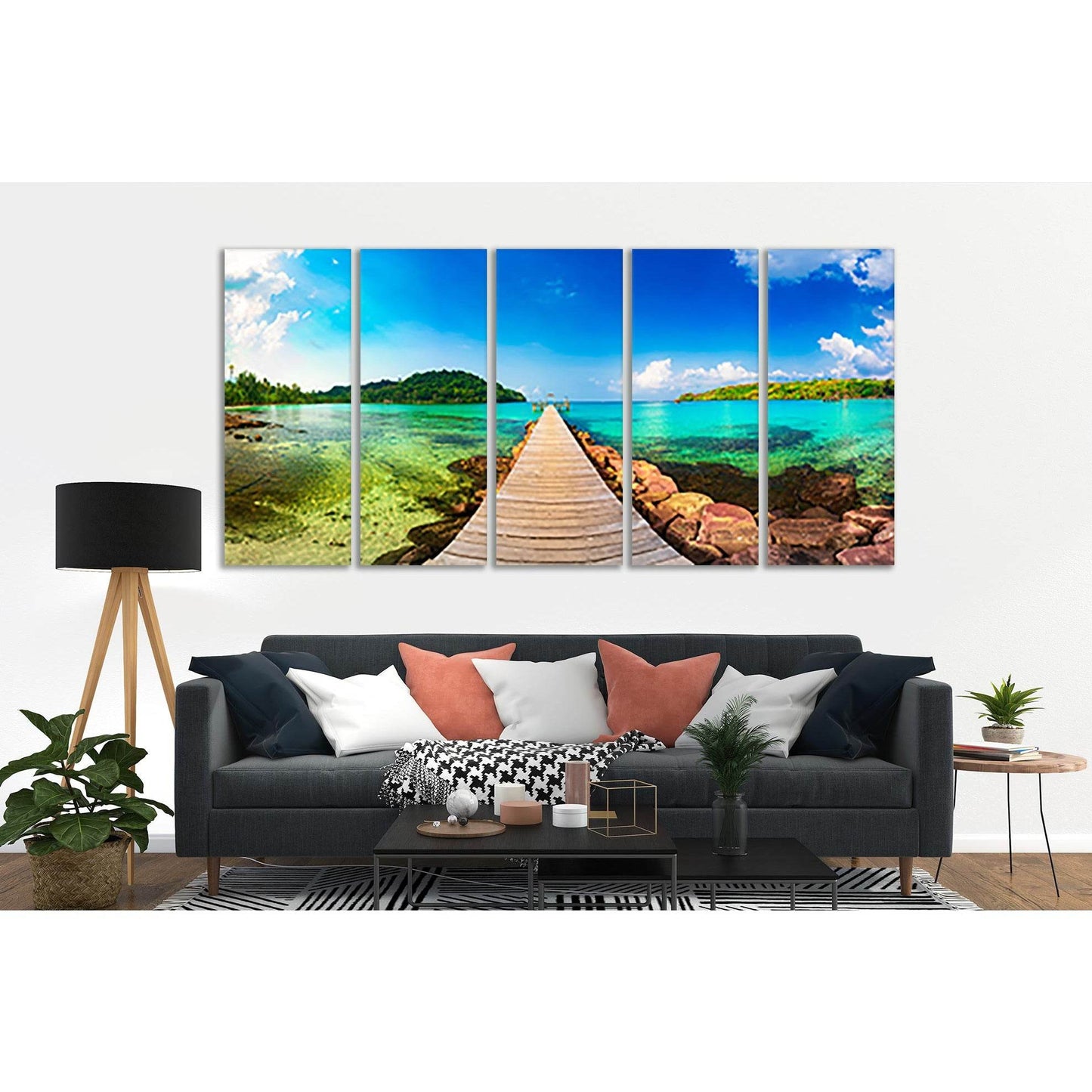 Jetty Tropical Beach №SL59 Ready to Hang Canvas PrintCanvas art arrives ready to hang, with hanging accessories included and no additional framing required. Every canvas print is hand-crafted, made on-demand at our workshop and expertly stretched around 1