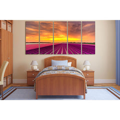 Netherlands Flowers Field Sunset №SL232 Ready to Hang Canvas PrintCanvas art arrives ready to hang, with hanging accessories included and no additional framing required. Every canvas print is hand-crafted, made on-demand at our workshop and expertly stret