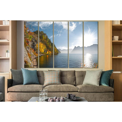 Autumn Lake Between The Mountains №SL1491 Ready to Hang Canvas PrintCanvas art arrives ready to hang, with hanging accessories included and no additional framing required. Every canvas print is hand-crafted, made on-demand at our workshop and expertly str