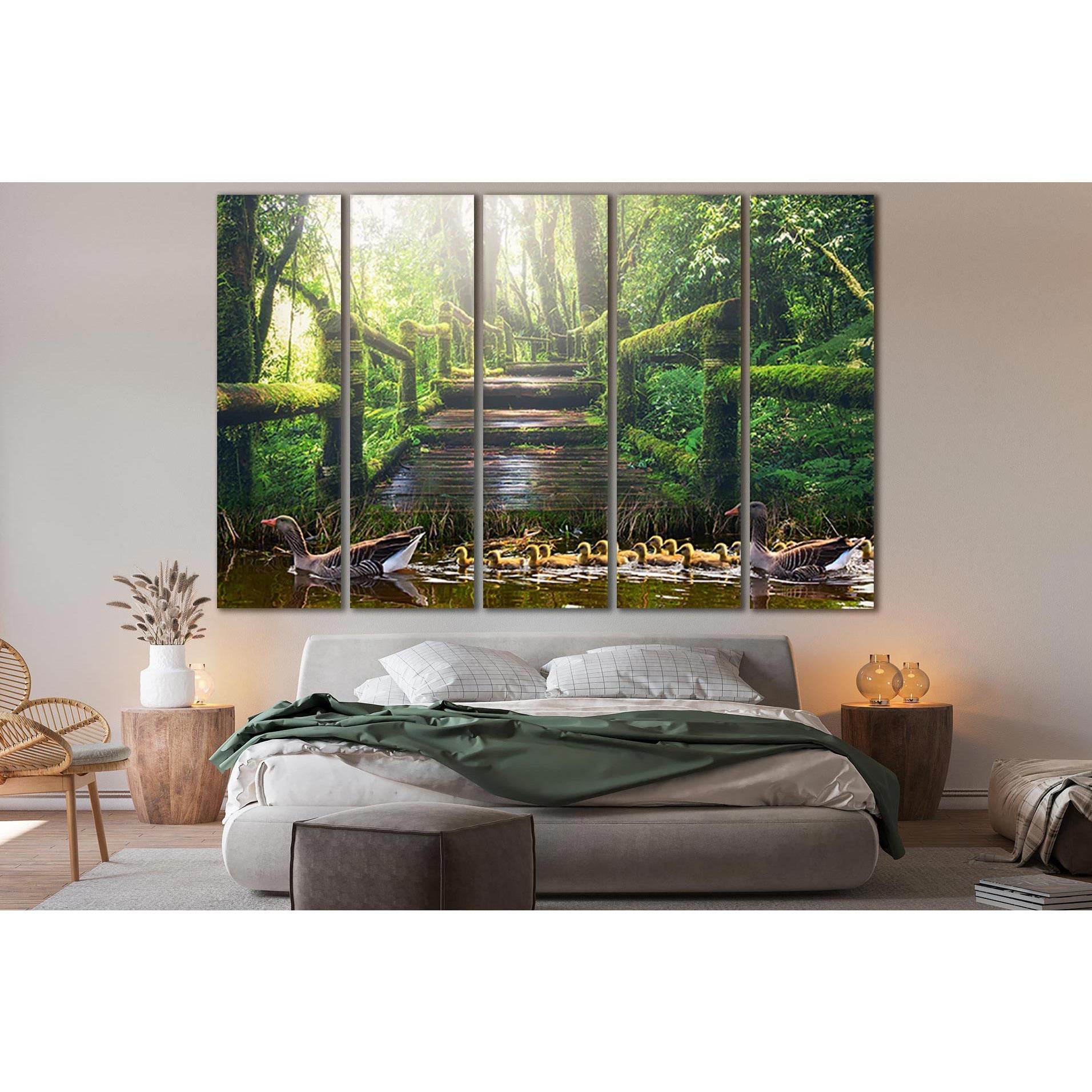 Ducks In The Pond And Green Trees №SL508 Ready to Hang Canvas PrintCanvas art arrives ready to hang, with hanging accessories included and no additional framing required. Every canvas print is hand-crafted, made on-demand at our workshop and expertly stre