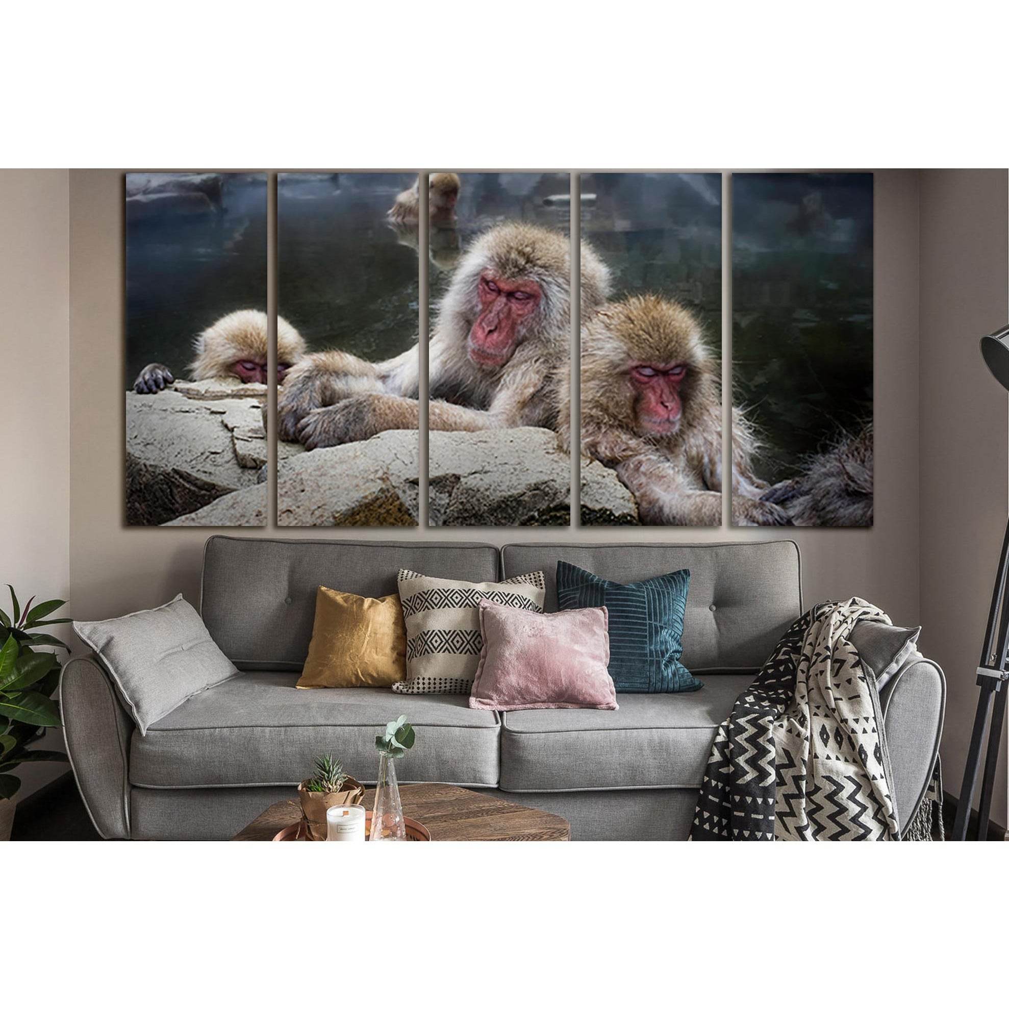 Monkey In The Water Japanese №SL1010 Ready to Hang Canvas PrintCanvas art arrives ready to hang, with hanging accessories included and no additional framing required. Every canvas print is hand-crafted, made on-demand at our workshop and expertly stretche