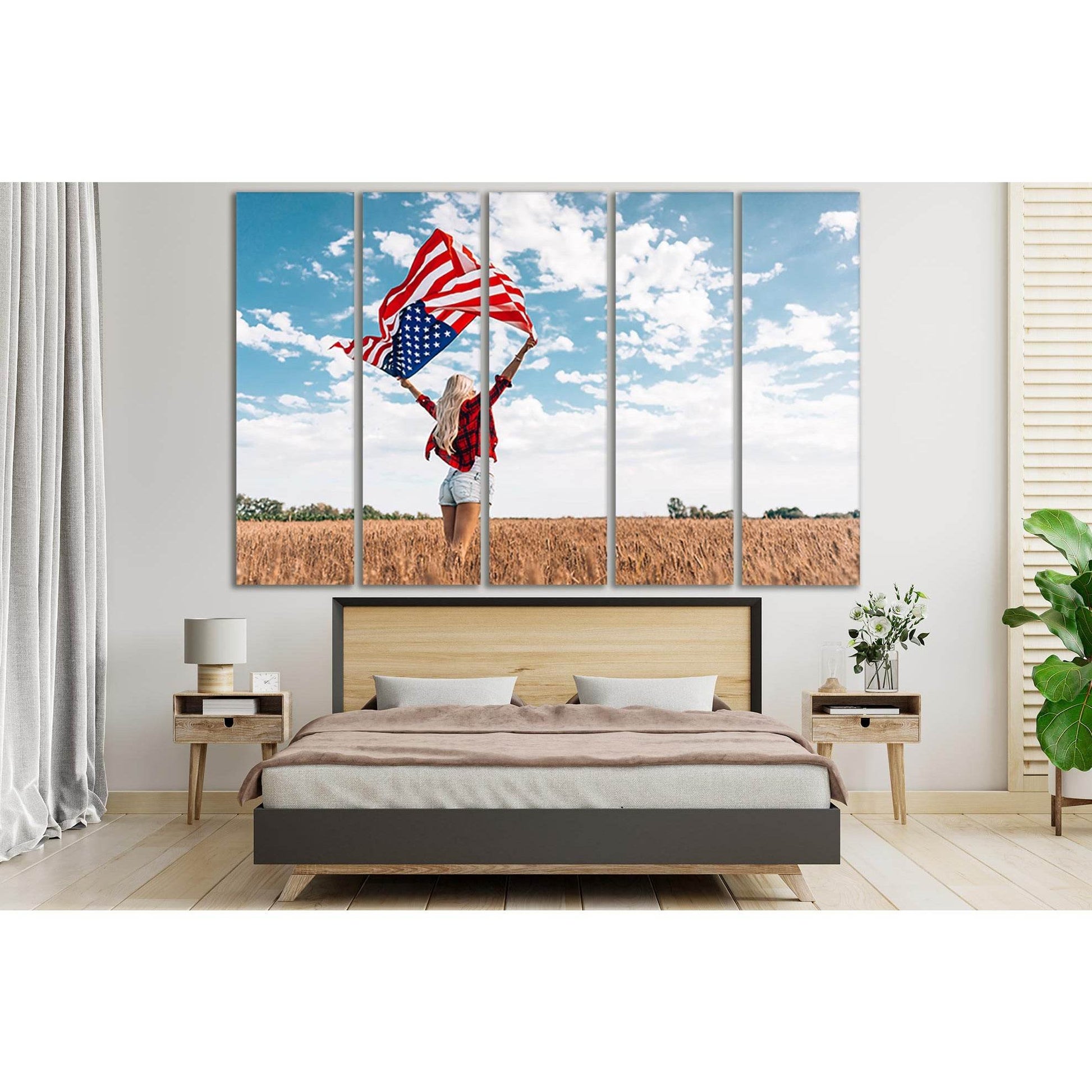 Girl In Field With USA Flag №SL1176 Ready to Hang Canvas PrintCanvas art arrives ready to hang, with hanging accessories included and no additional framing required. Every canvas print is hand-crafted, made on-demand at our workshop and expertly stretched