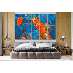Orange And Blue Abstract Painting №SL560 Ready to Hang Canvas PrintCanvas art arrives ready to hang, with hanging accessories included and no additional framing required. Every canvas print is hand-crafted, made on-demand at our workshop and expertly stre