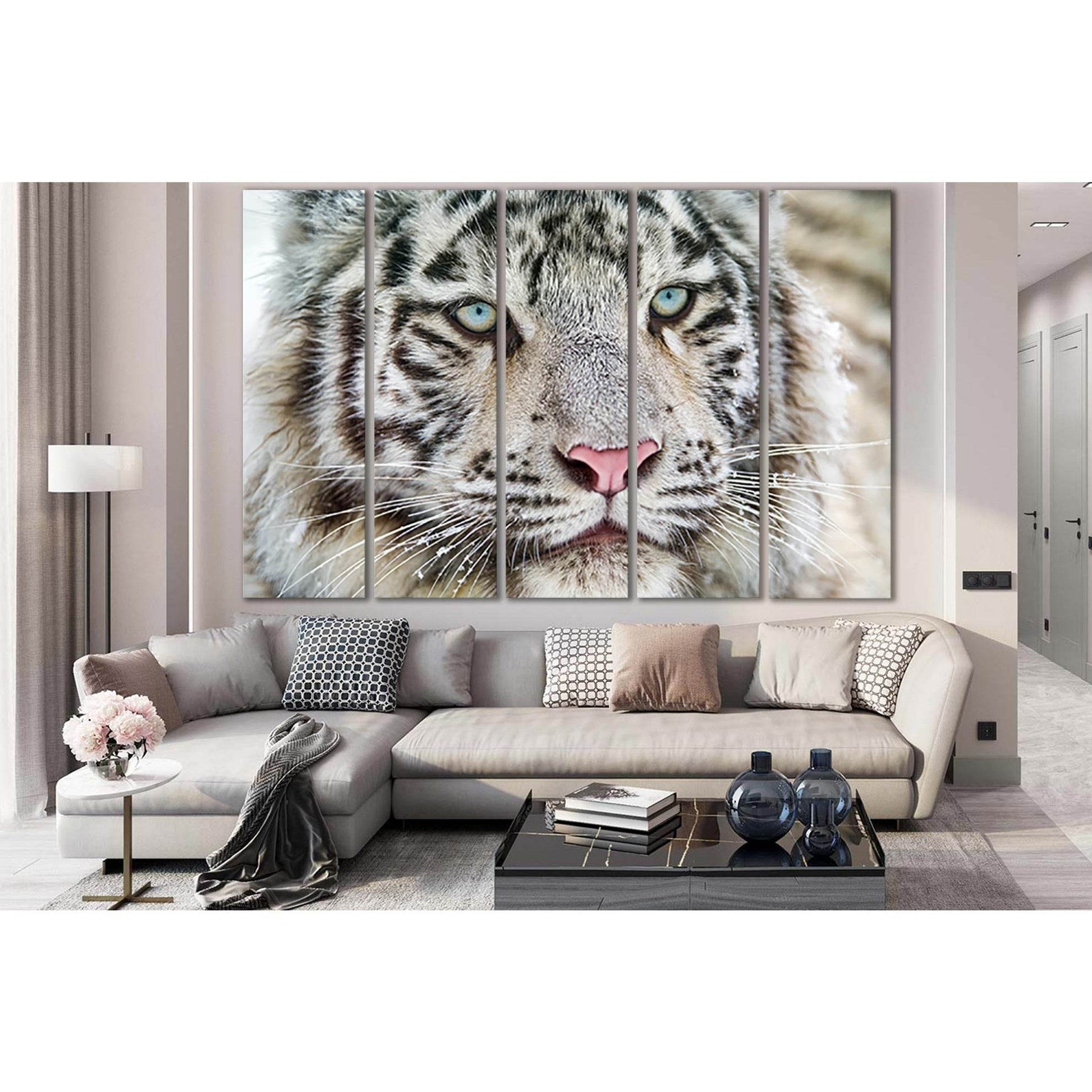 White Bengal Tiger №SL1545 Ready to Hang Canvas PrintCanvas art arrives ready to hang, with hanging accessories included and no additional framing required. Every canvas print is hand-crafted, made on-demand at our workshop and expertly stretched around 1