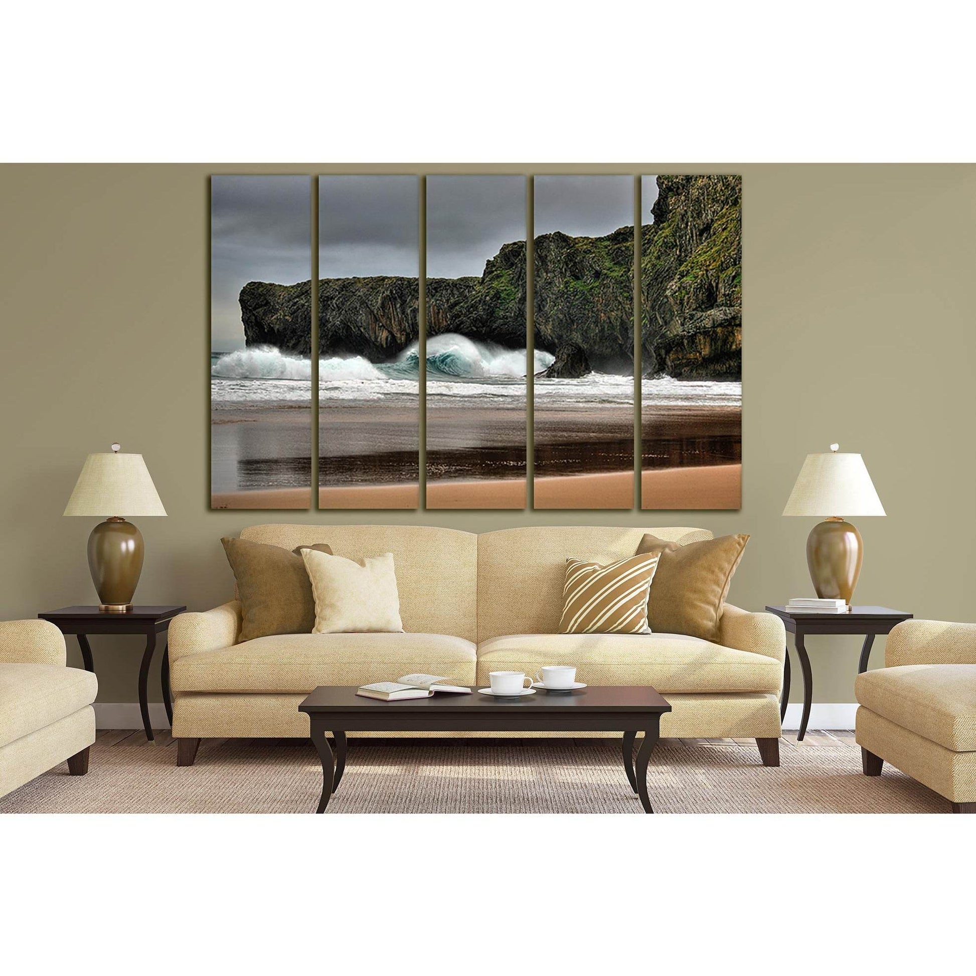 Waves Hitting The Rocks On The Shoreline №SL198 Ready to Hang Canvas PrintCanvas art arrives ready to hang, with hanging accessories included and no additional framing required. Every canvas print is hand-crafted, made on-demand at our workshop and expert