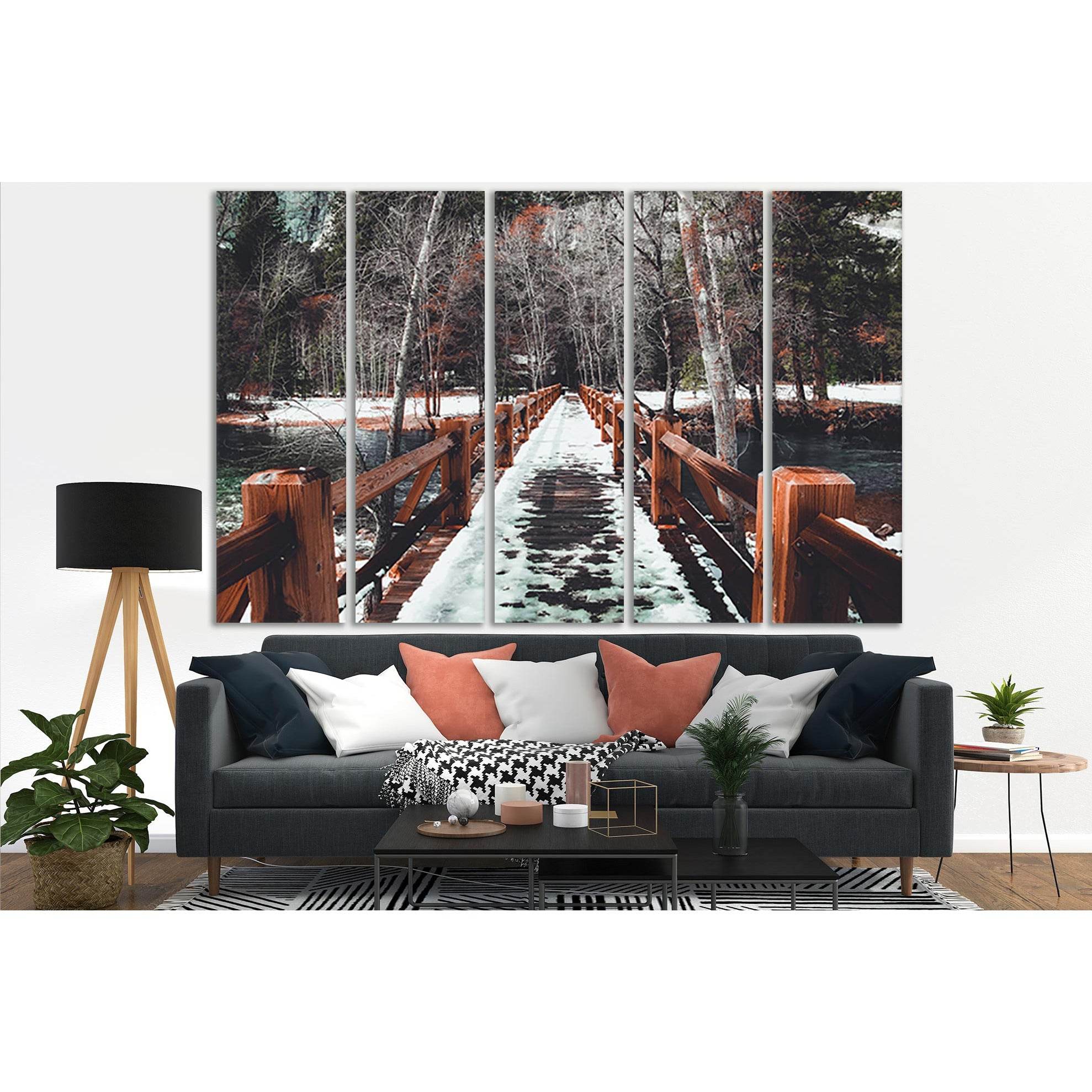 Wooden Bridge In Winter №SL1142 Ready to Hang Canvas PrintCanvas art arrives ready to hang, with hanging accessories included and no additional framing required. Every canvas print is hand-crafted, made on-demand at our workshop and expertly stretched aro