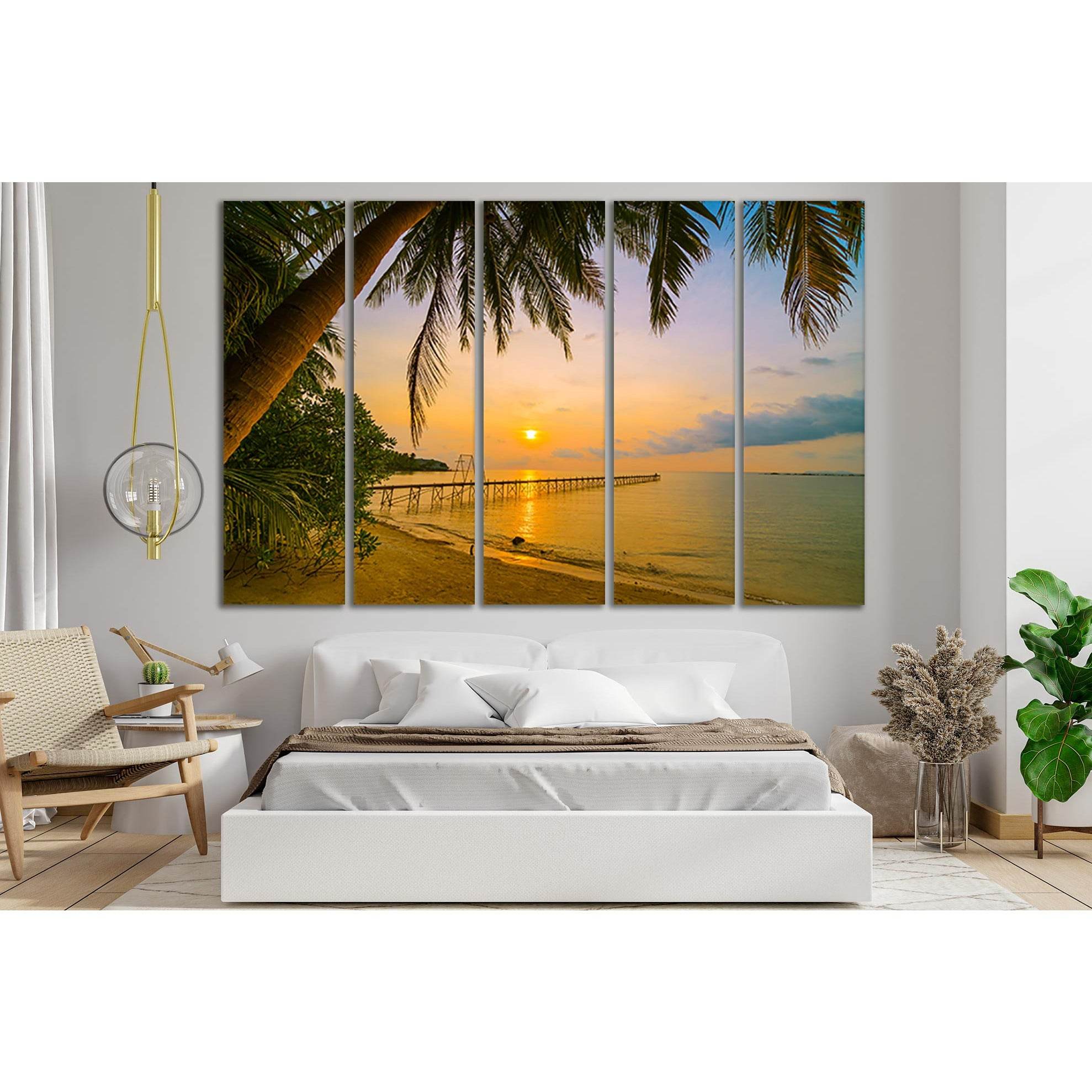 Tropical Beach At Sunset №SL236 Ready to Hang Canvas PrintCanvas art arrives ready to hang, with hanging accessories included and no additional framing required. Every canvas print is hand-crafted, made on-demand at our workshop and expertly stretched aro