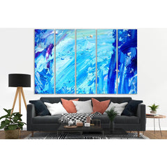 Blue And White Abstract Painting №SL558 Ready to Hang Canvas PrintCanvas art arrives ready to hang, with hanging accessories included and no additional framing required. Every canvas print is hand-crafted, made on-demand at our workshop and expertly stret