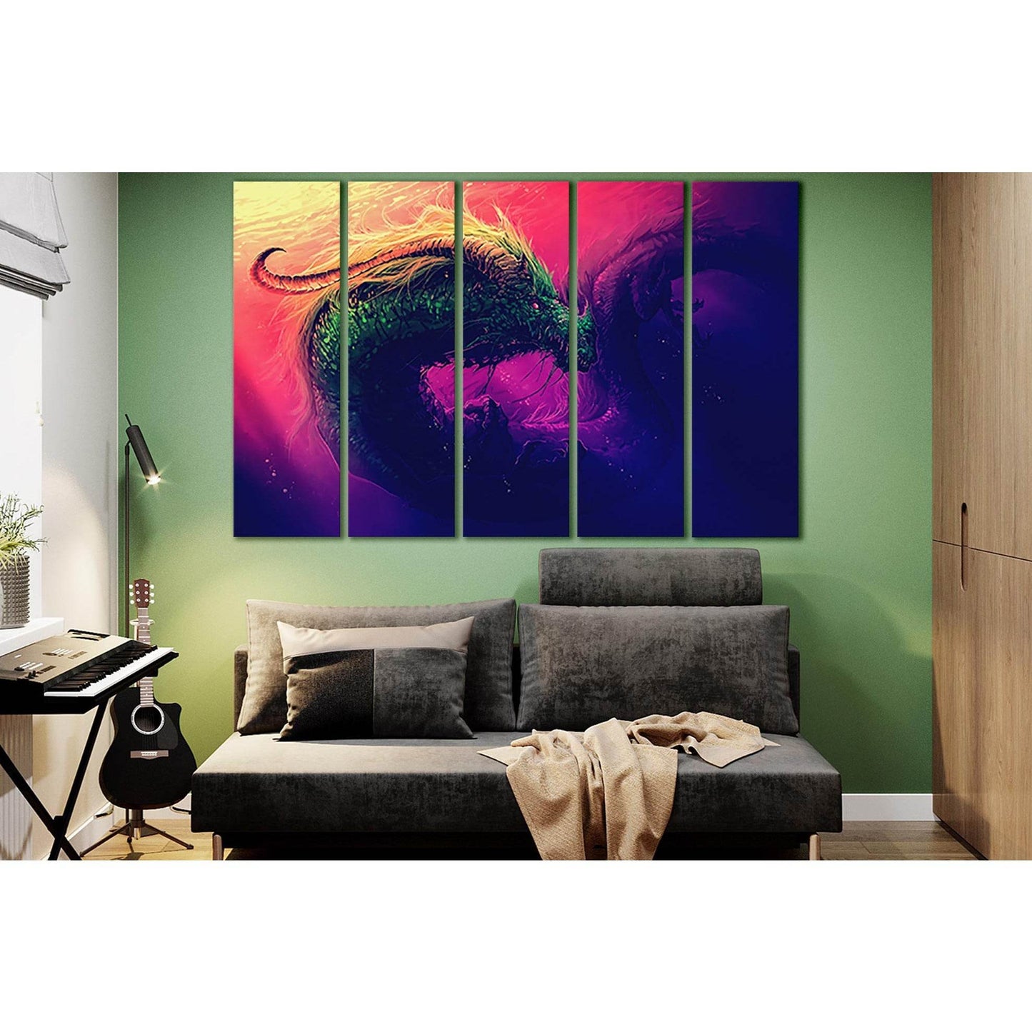 Fantasy Dragon Underwater №SL1281 Ready to Hang Canvas PrintCanvas art arrives ready to hang, with hanging accessories included and no additional framing required. Every canvas print is hand-crafted, made on-demand at our workshop and expertly stretched a