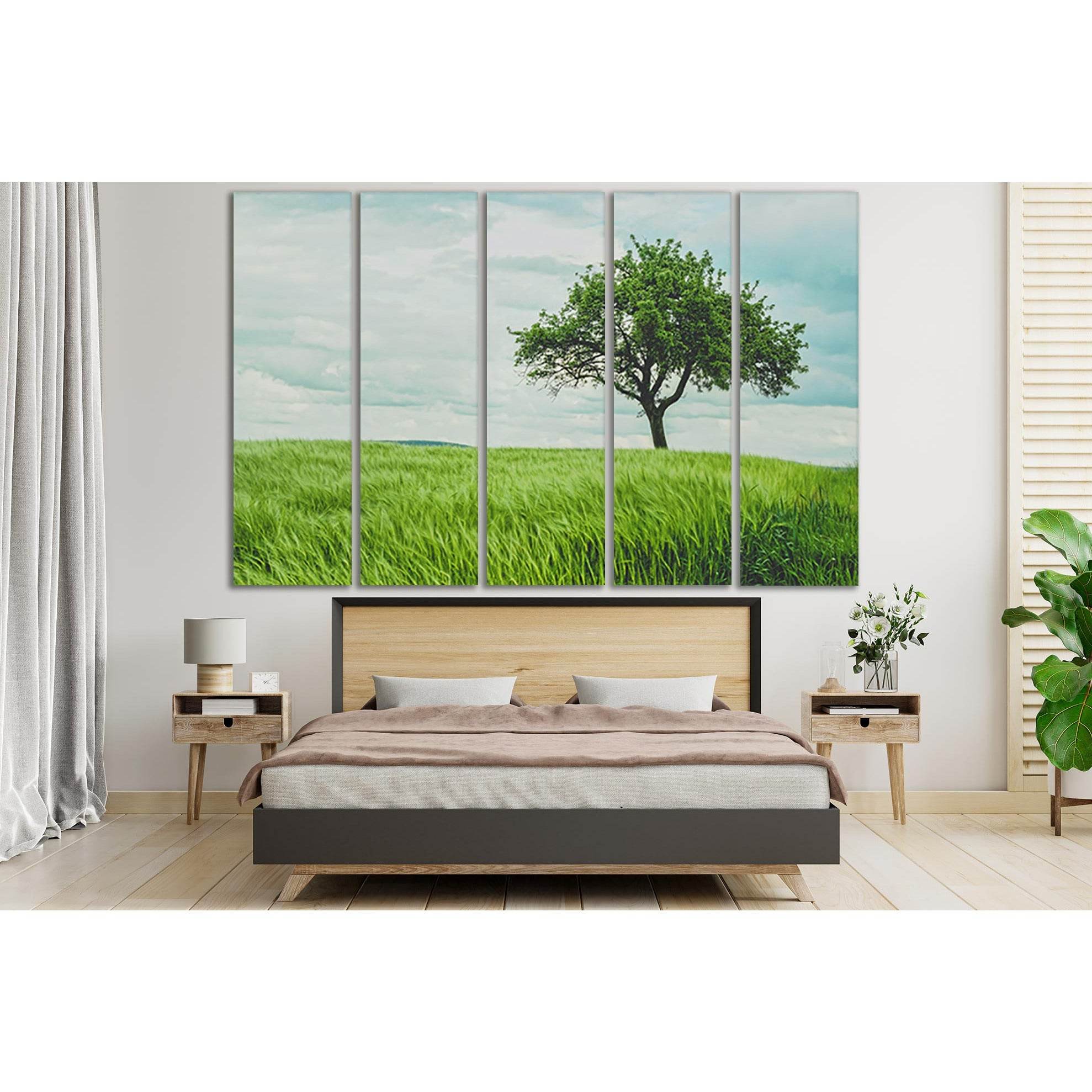 Tree In Green Wheat Field №SL519 Ready to Hang Canvas PrintCanvas art arrives ready to hang, with hanging accessories included and no additional framing required. Every canvas print is hand-crafted, made on-demand at our workshop and expertly stretched ar