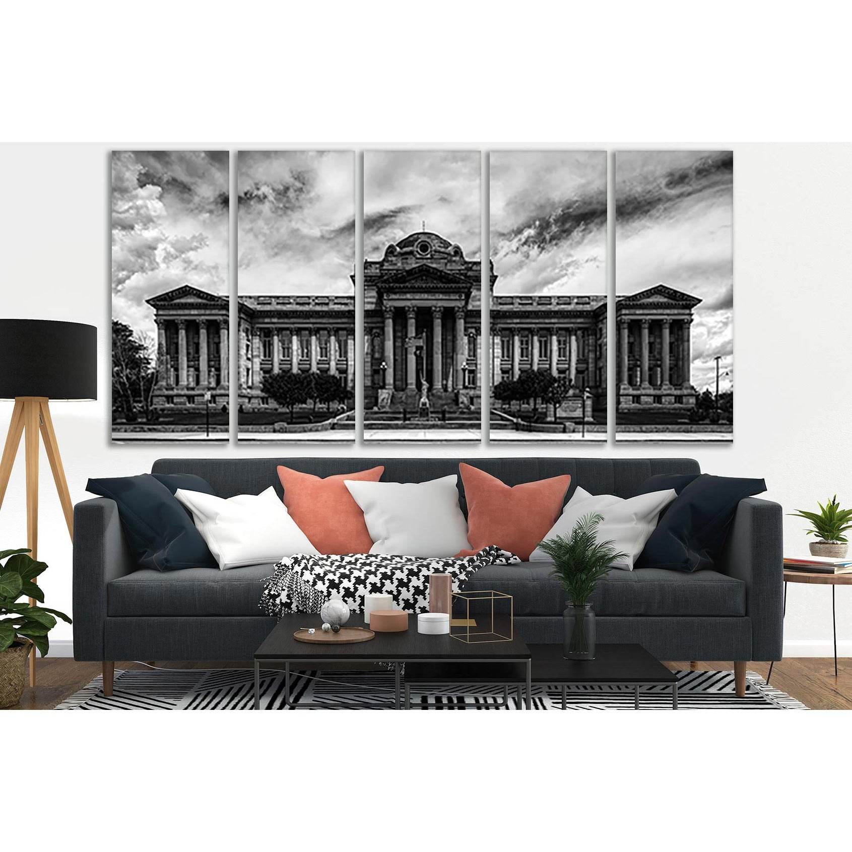 Pueblo County Courthouse Black End White №SL865 Ready to Hang Canvas PrintCanvas art arrives ready to hang, with hanging accessories included and no additional framing required. Every canvas print is hand-crafted, made on-demand at our workshop and expert